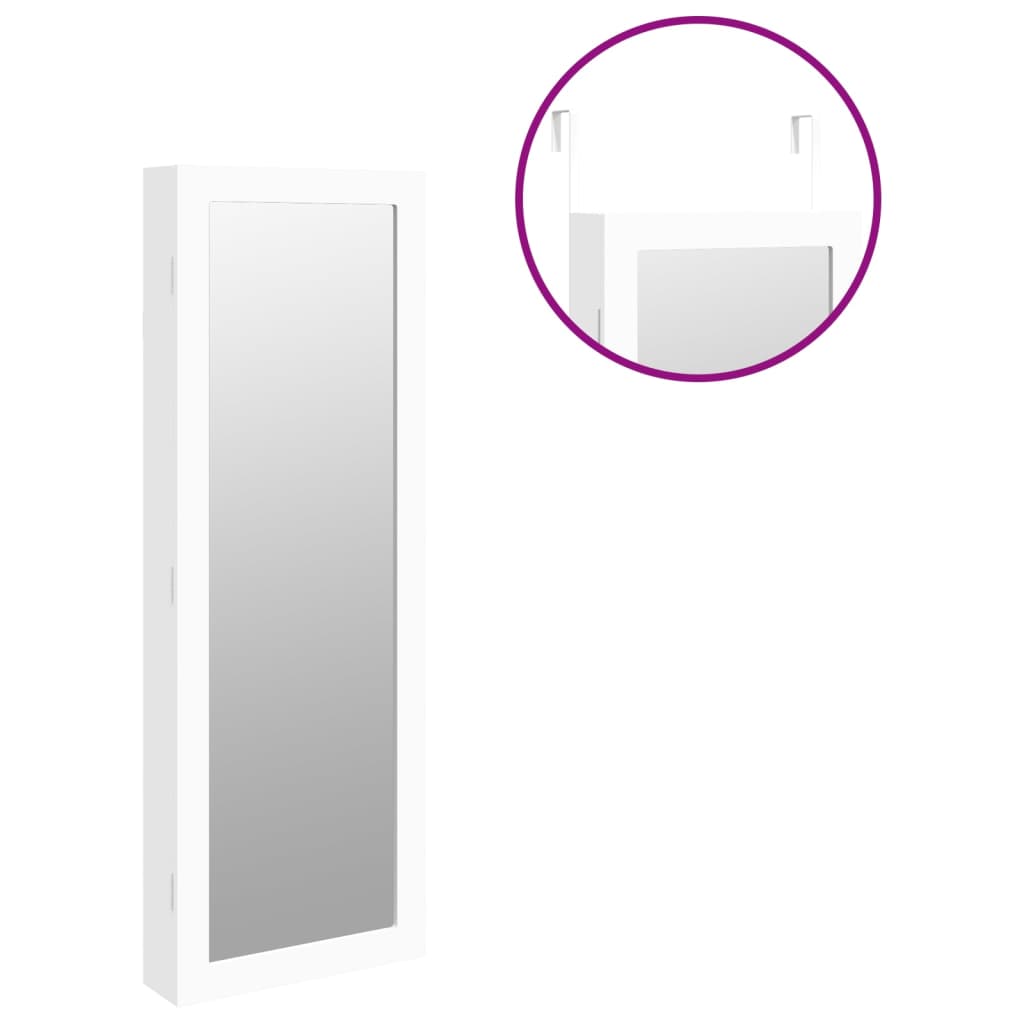 Armoire à bijoux murale blanche