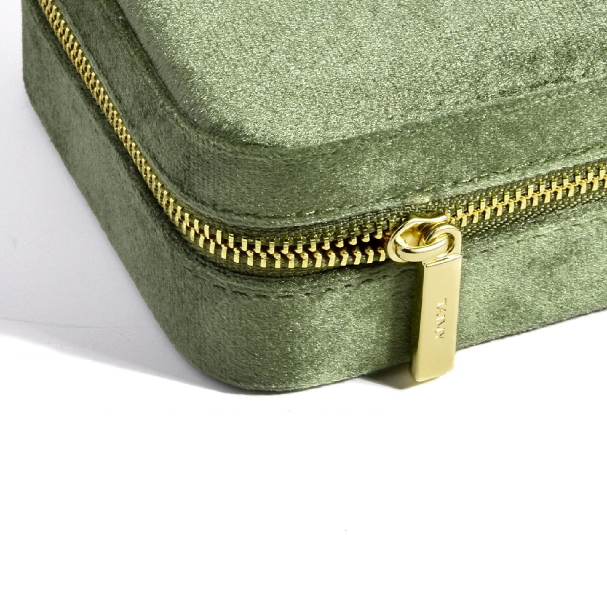 Boîte à bijoux de poche en velours