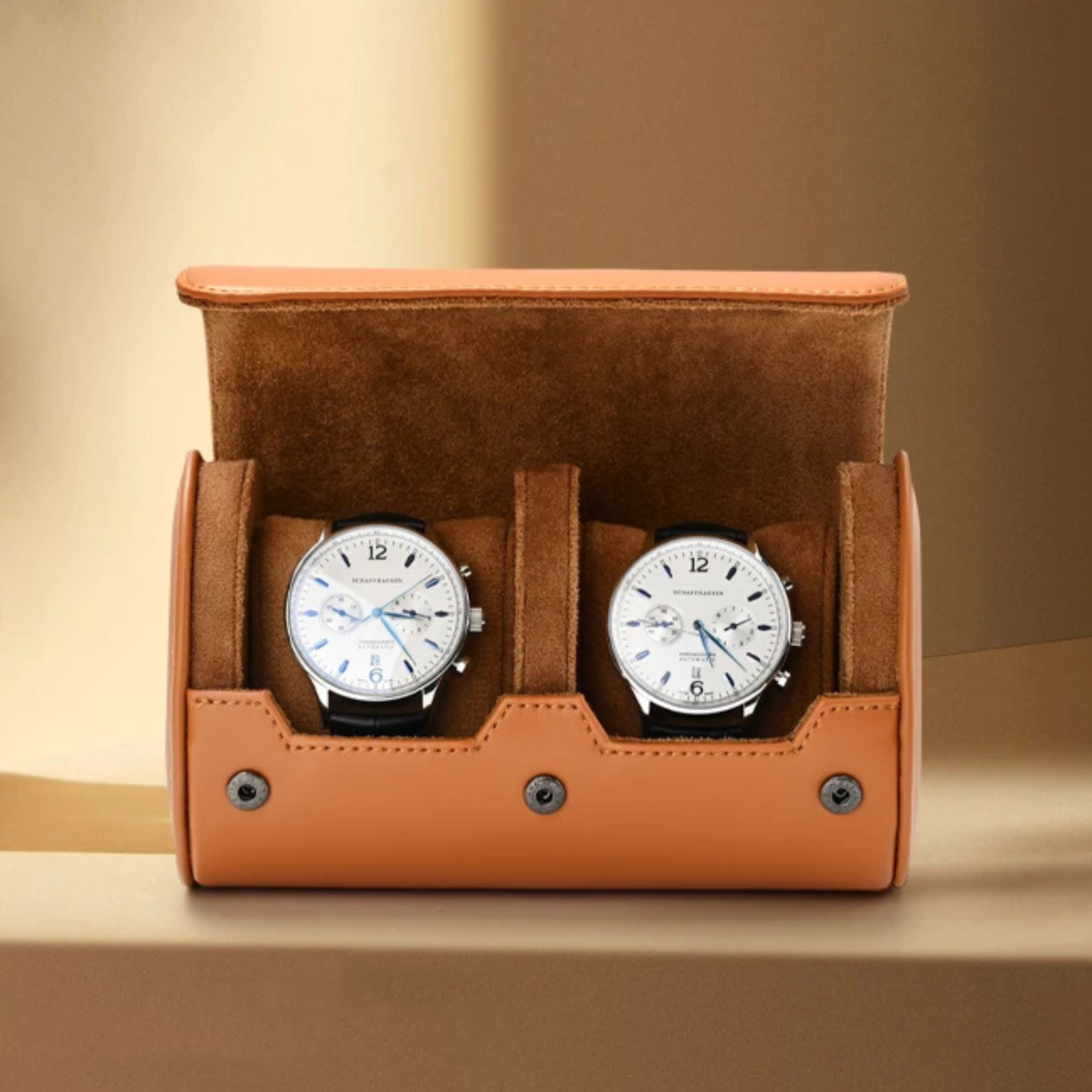 Étui à montres haut de gamme en cuir microfibre