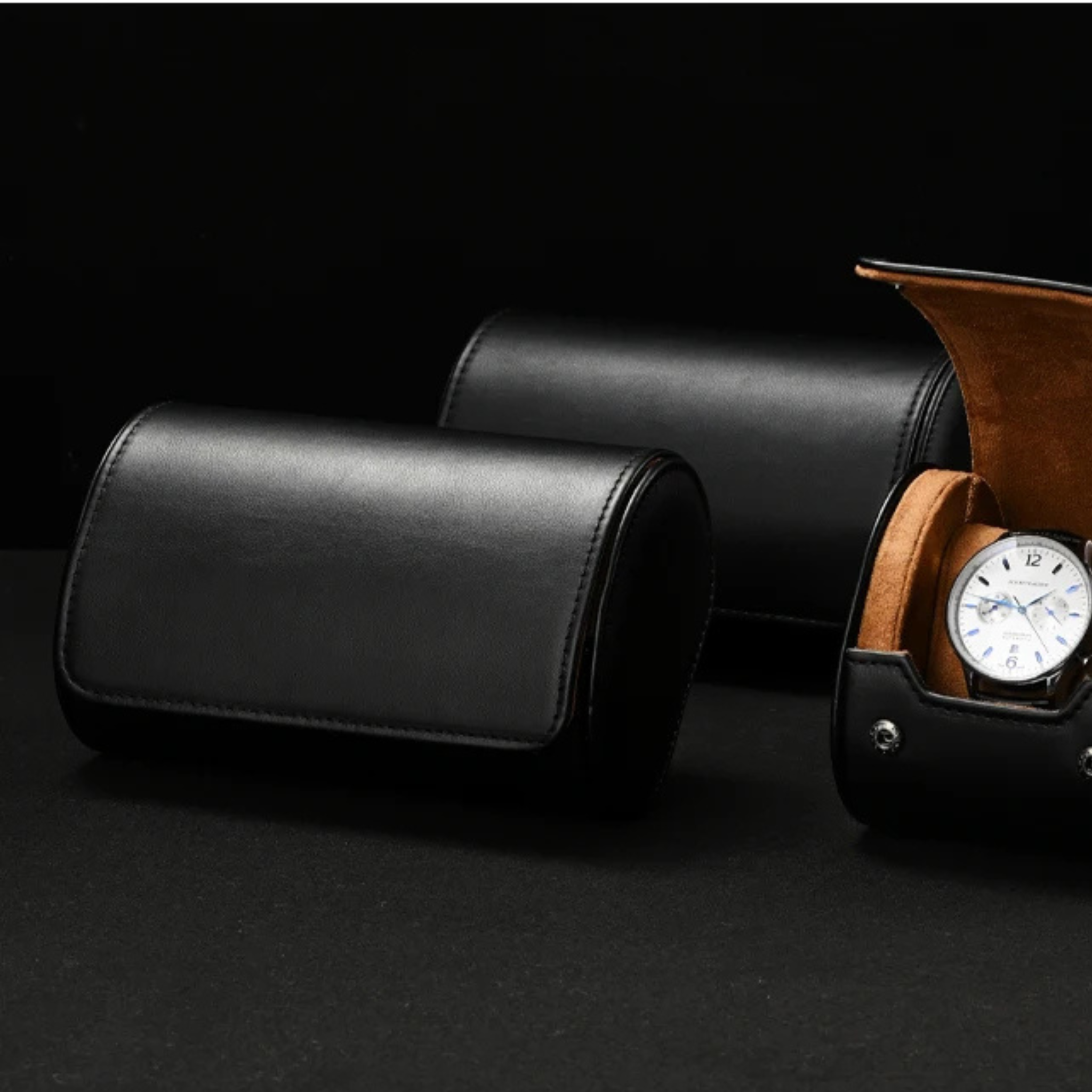 Étui à montres haut de gamme en cuir microfibre