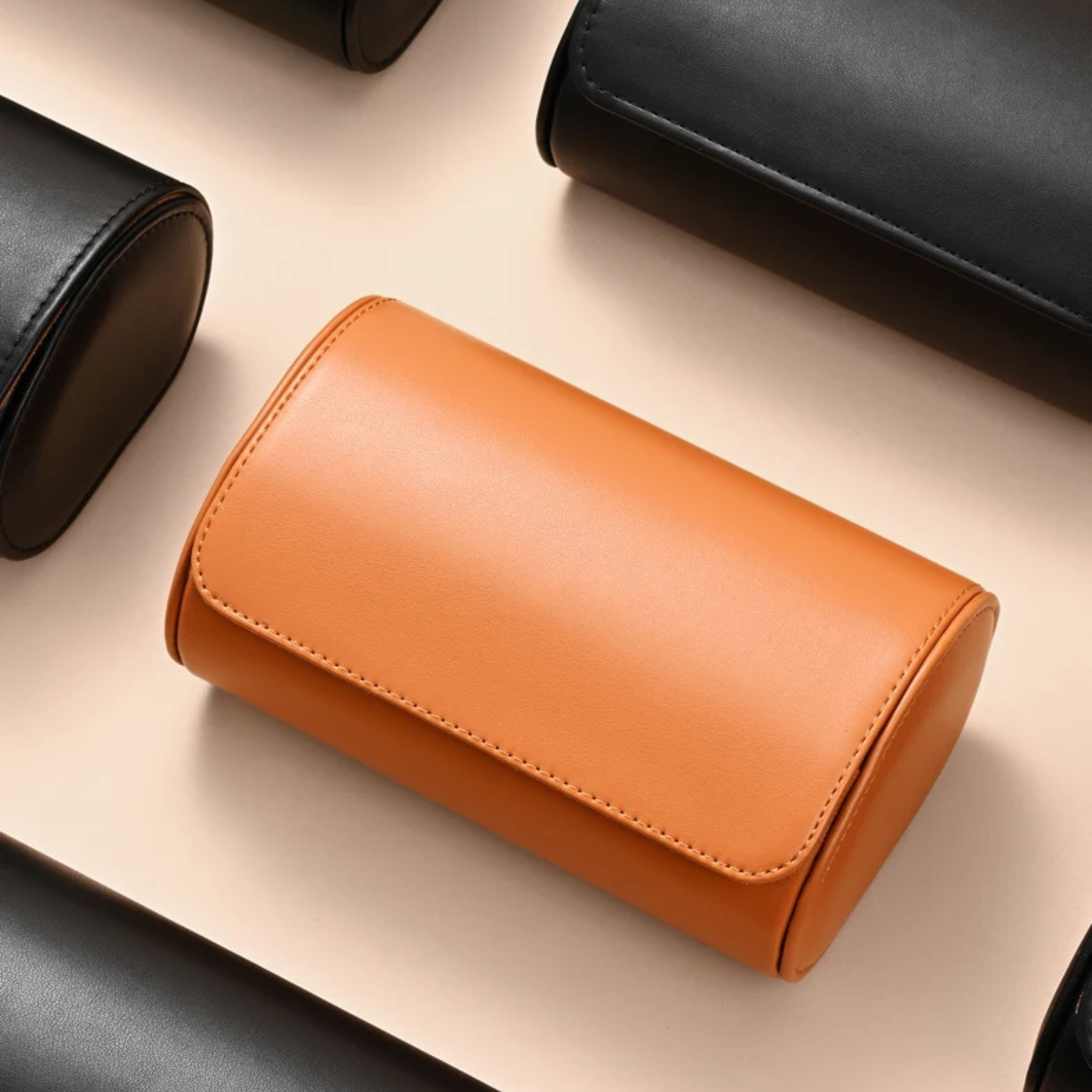 Étui à montres haut de gamme en cuir microfibre