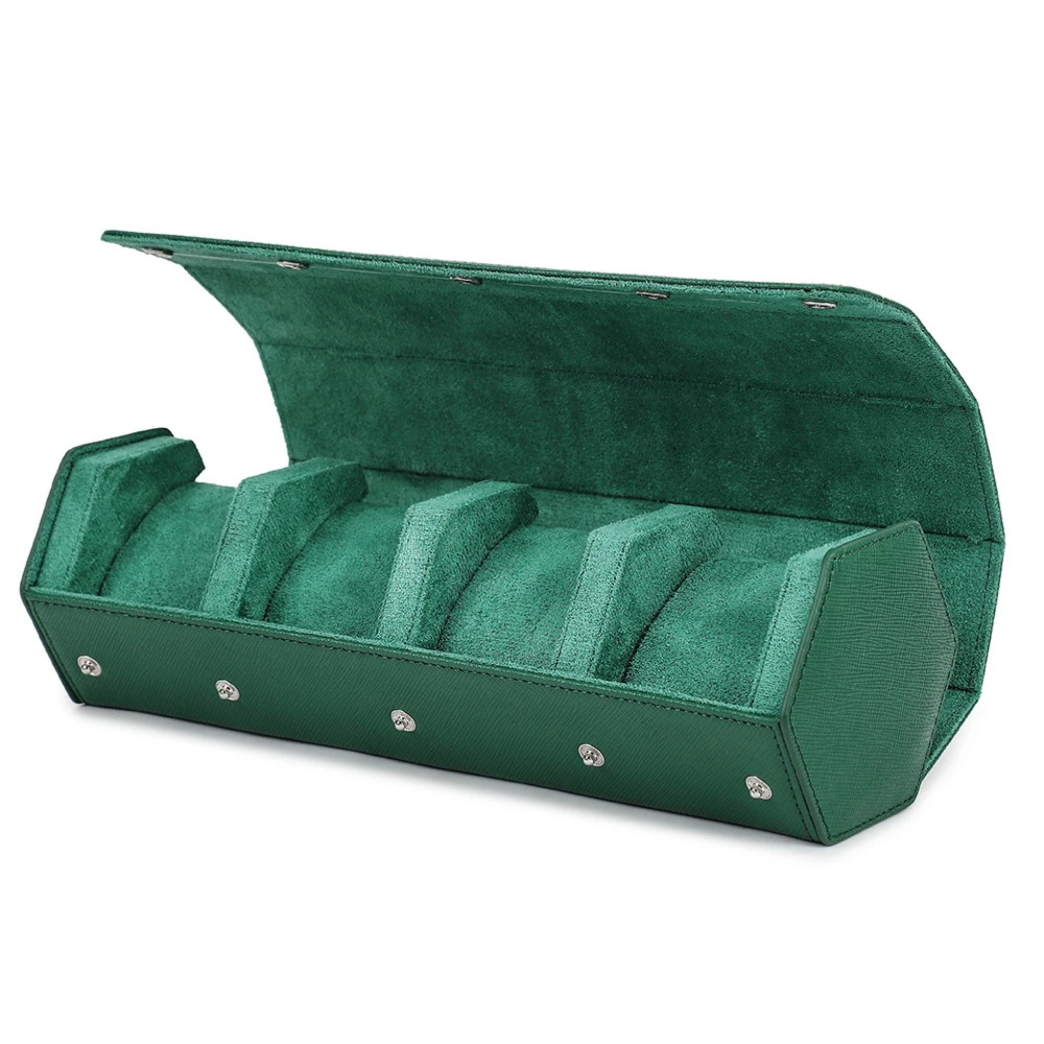 Étui 4 montres hexagonal en cuir