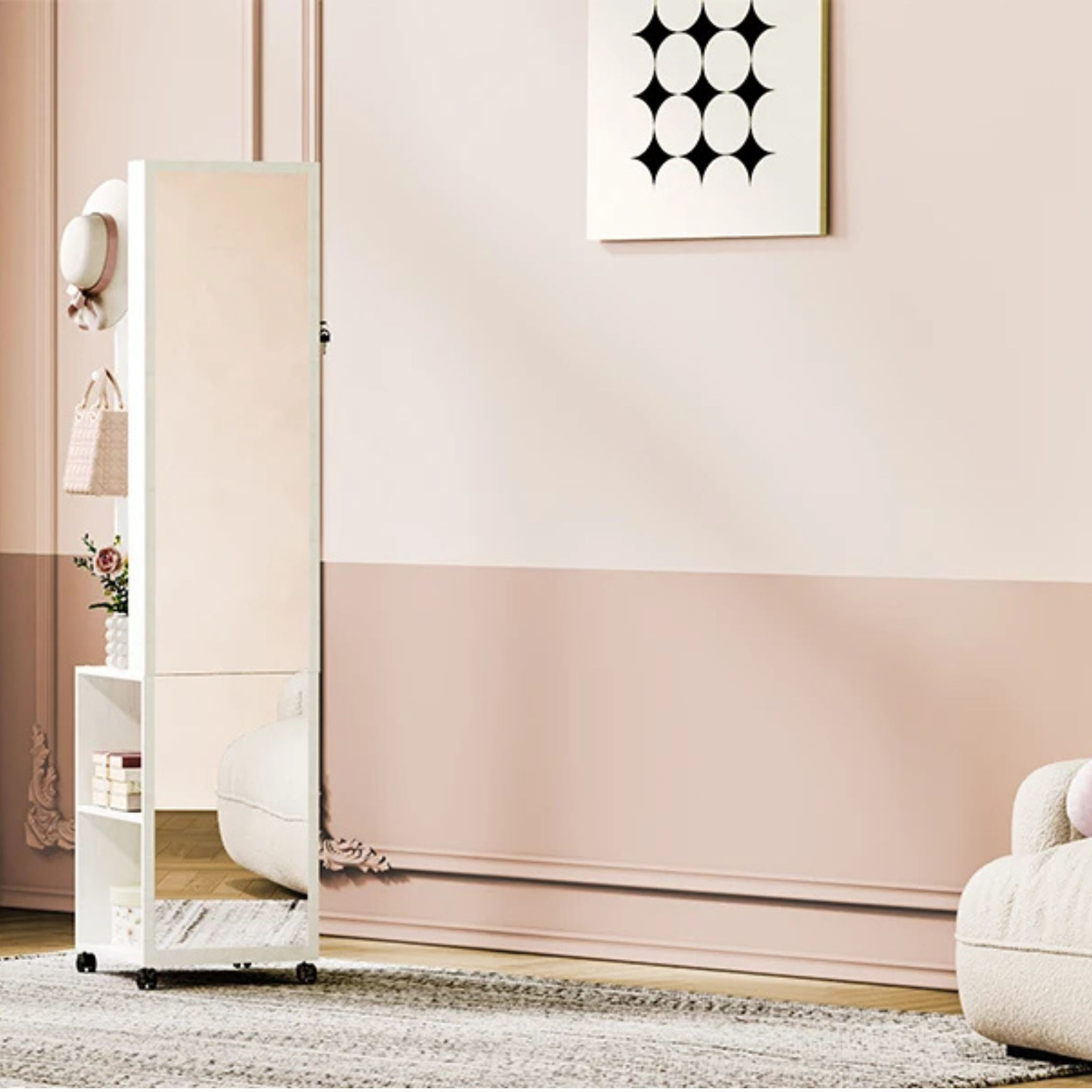 Armoire à bijoux rangement intégré