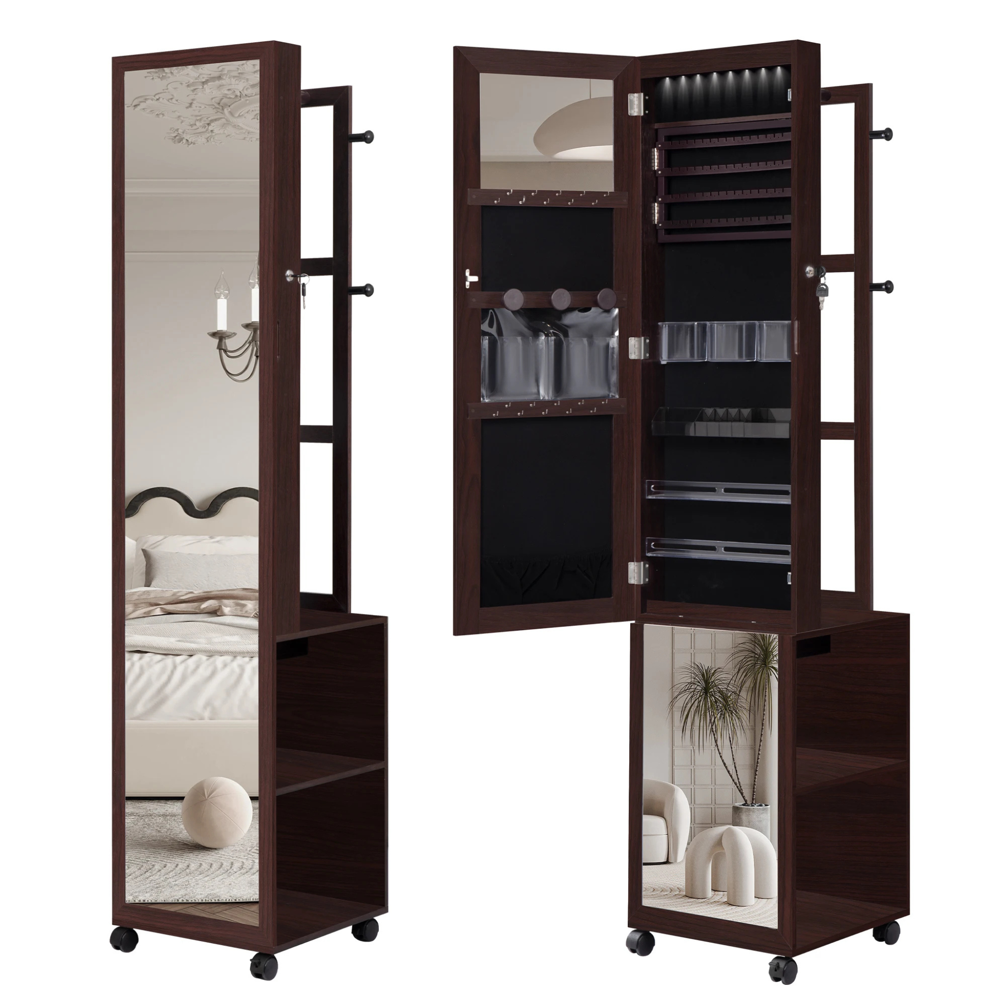 Armoire à bijoux rangement intégré