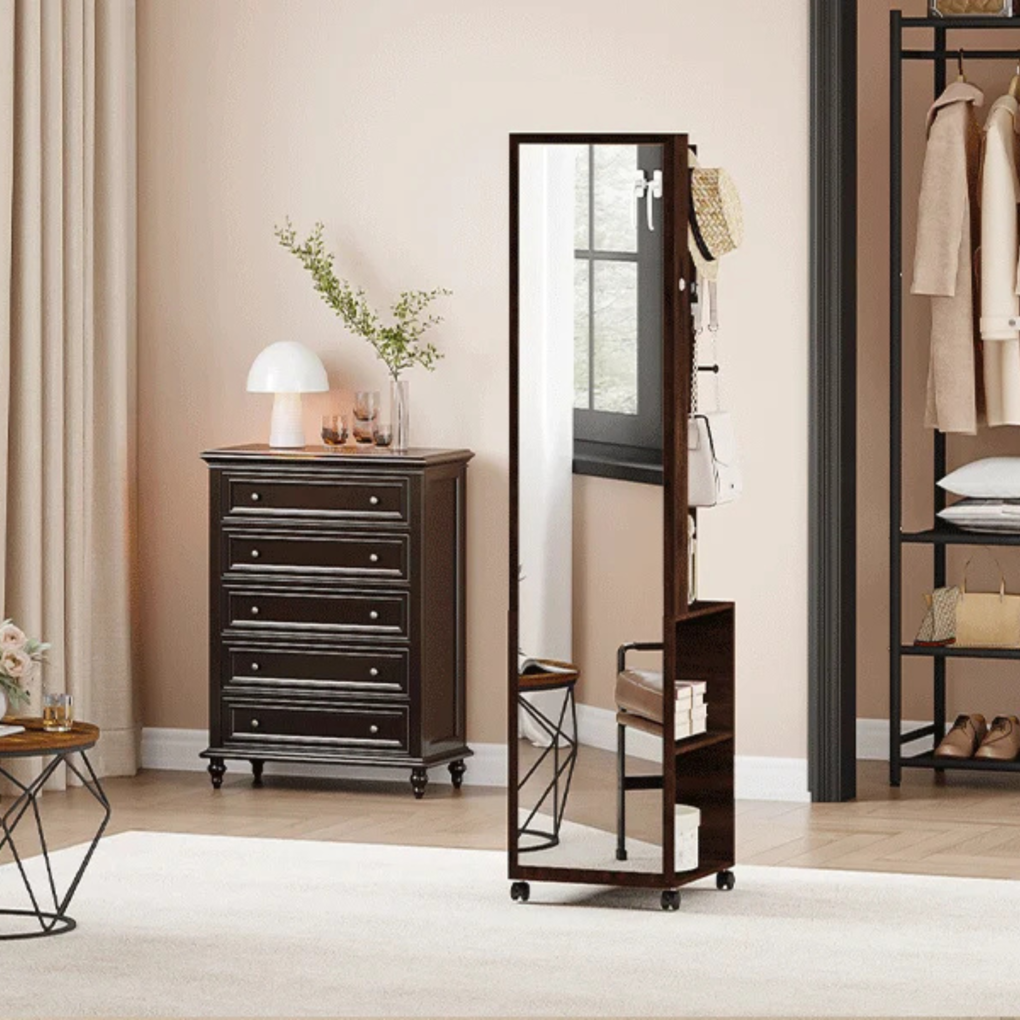 Armoire à bijoux rangement intégré