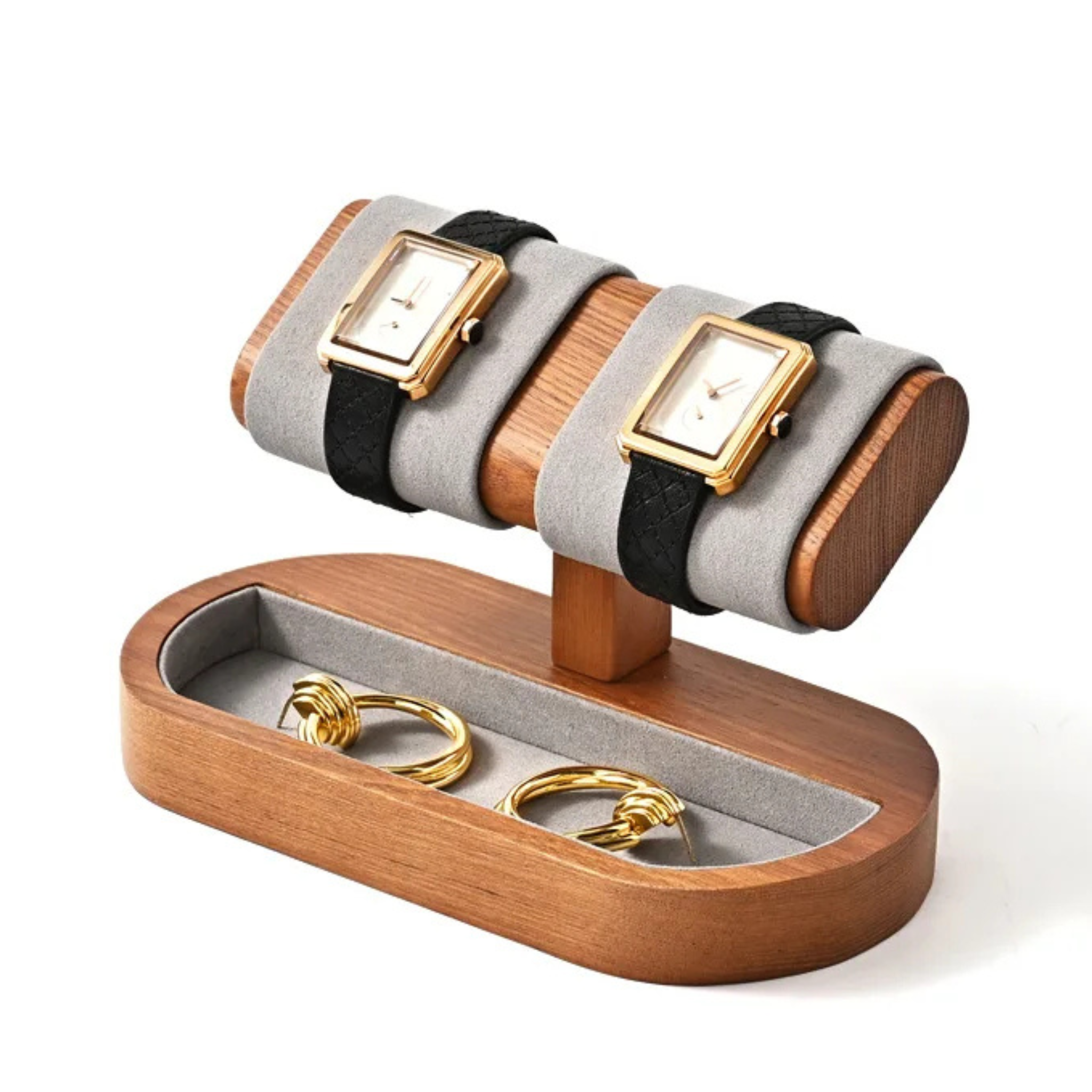 Présentoir à bijoux raffiné en bois