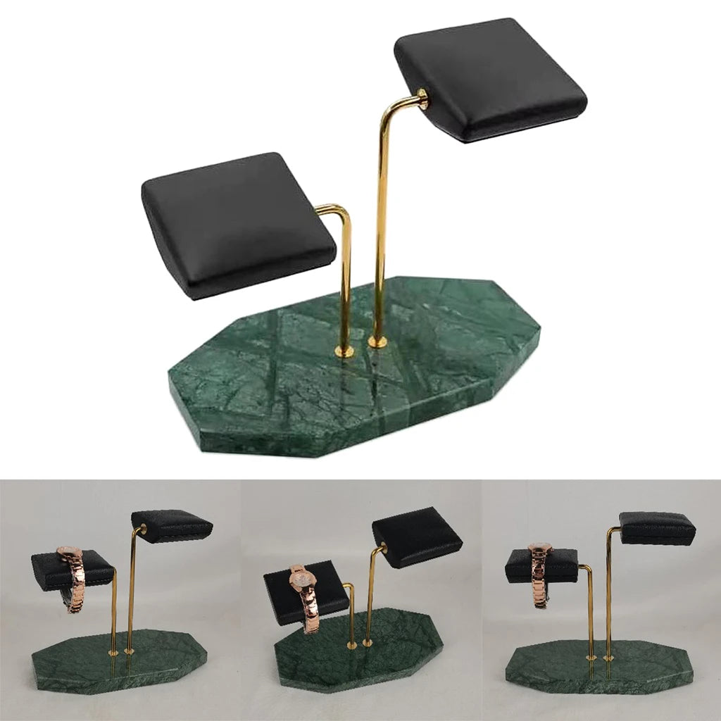 Présentoir double en marbre pour montres & bracelets