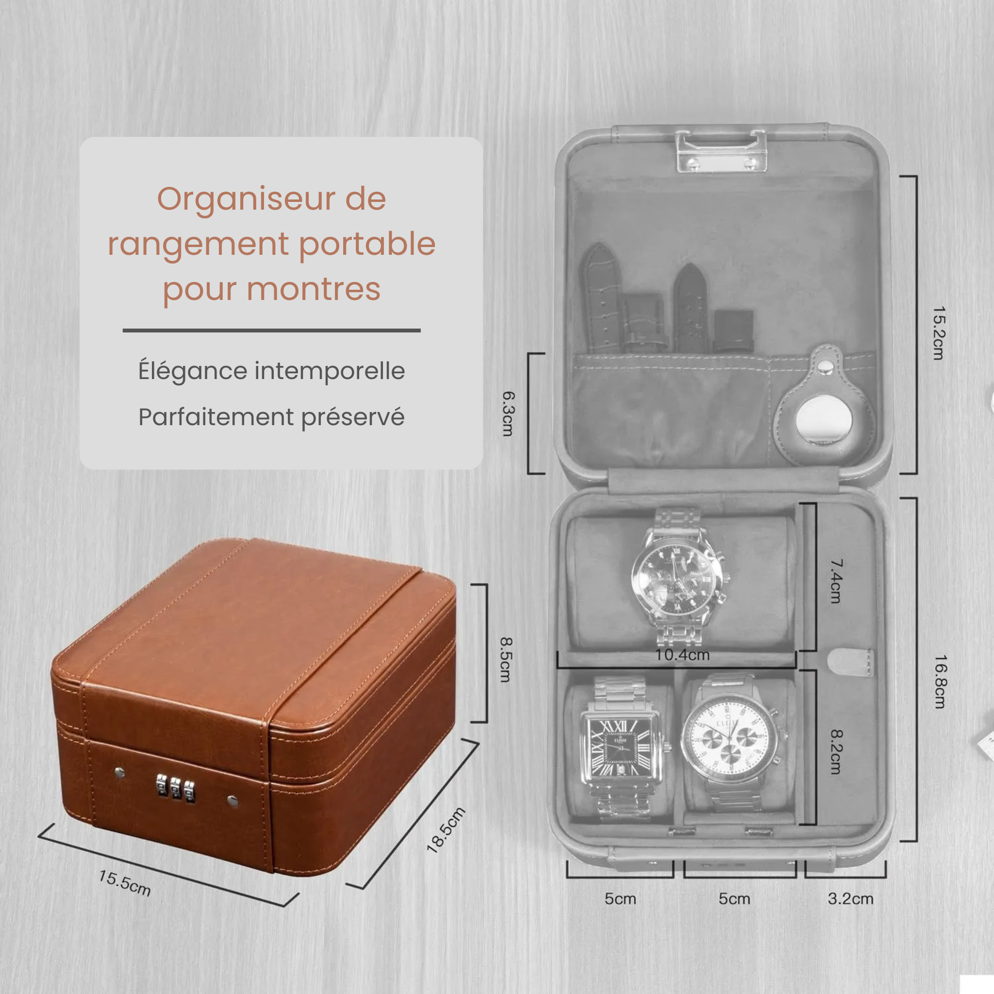 Boîte à montres de voyage