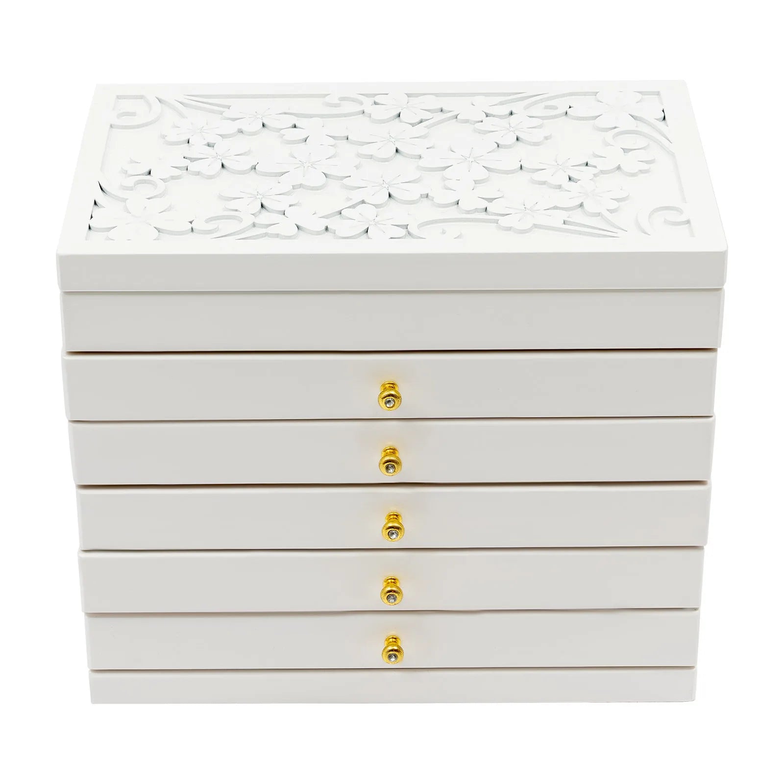 Boîte à bijoux blanche 6 tiroirs
