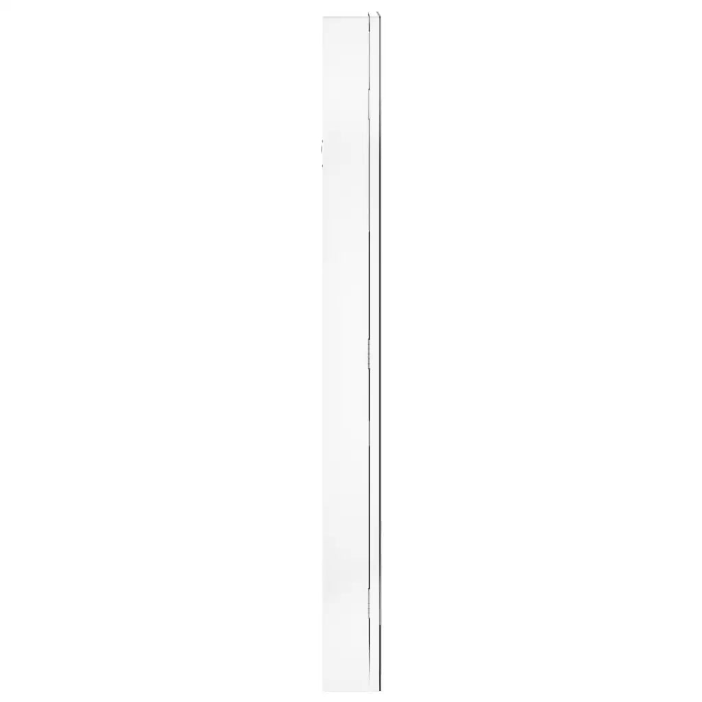Armoire à bijoux murale blanche avec miroir sans cadre et éclairage LED intégré
