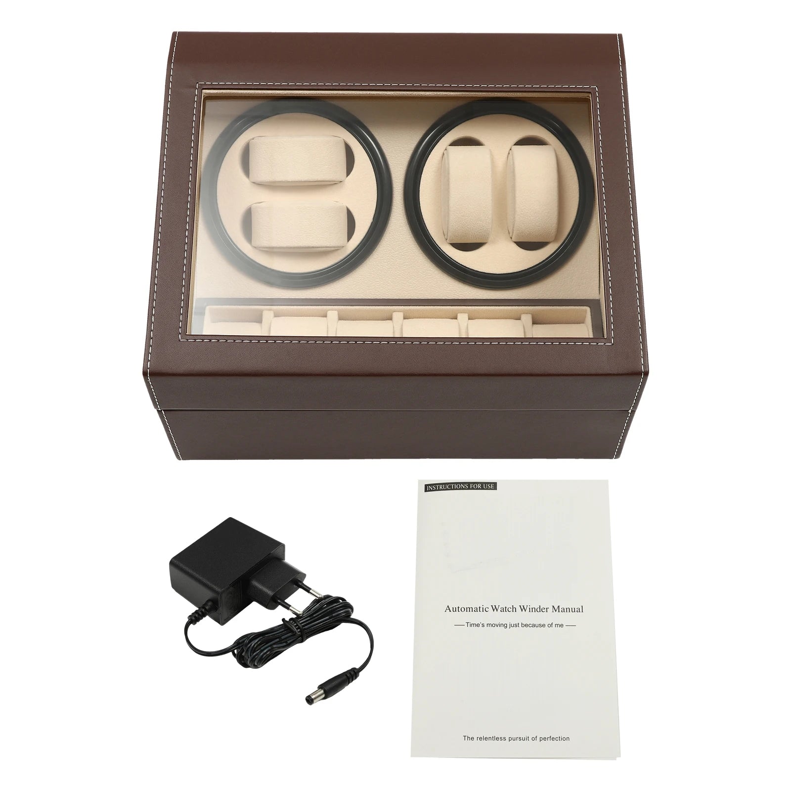 Remontoir rotative en cuir aux finitions élégantes