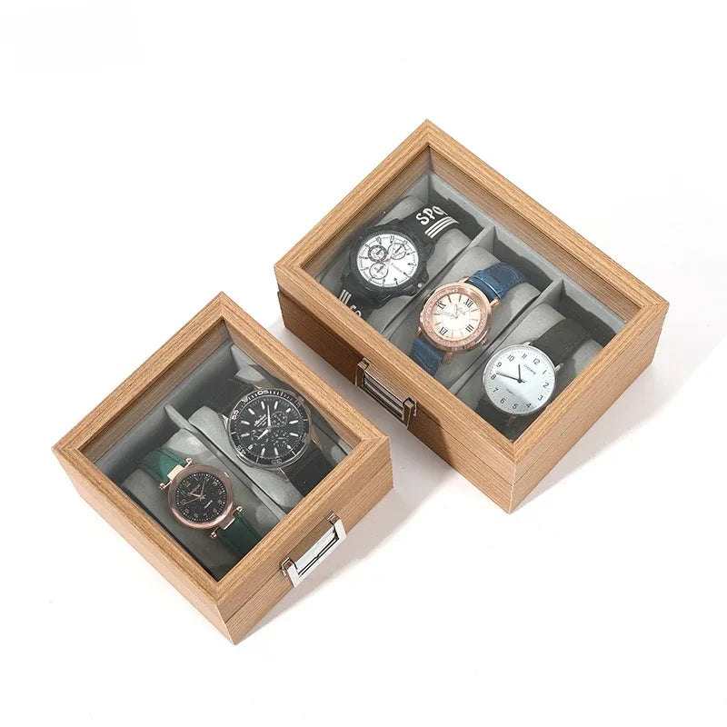 Watch Box Jewelry Holder Organizer Bracelet Display Wrist Watches Showing Case