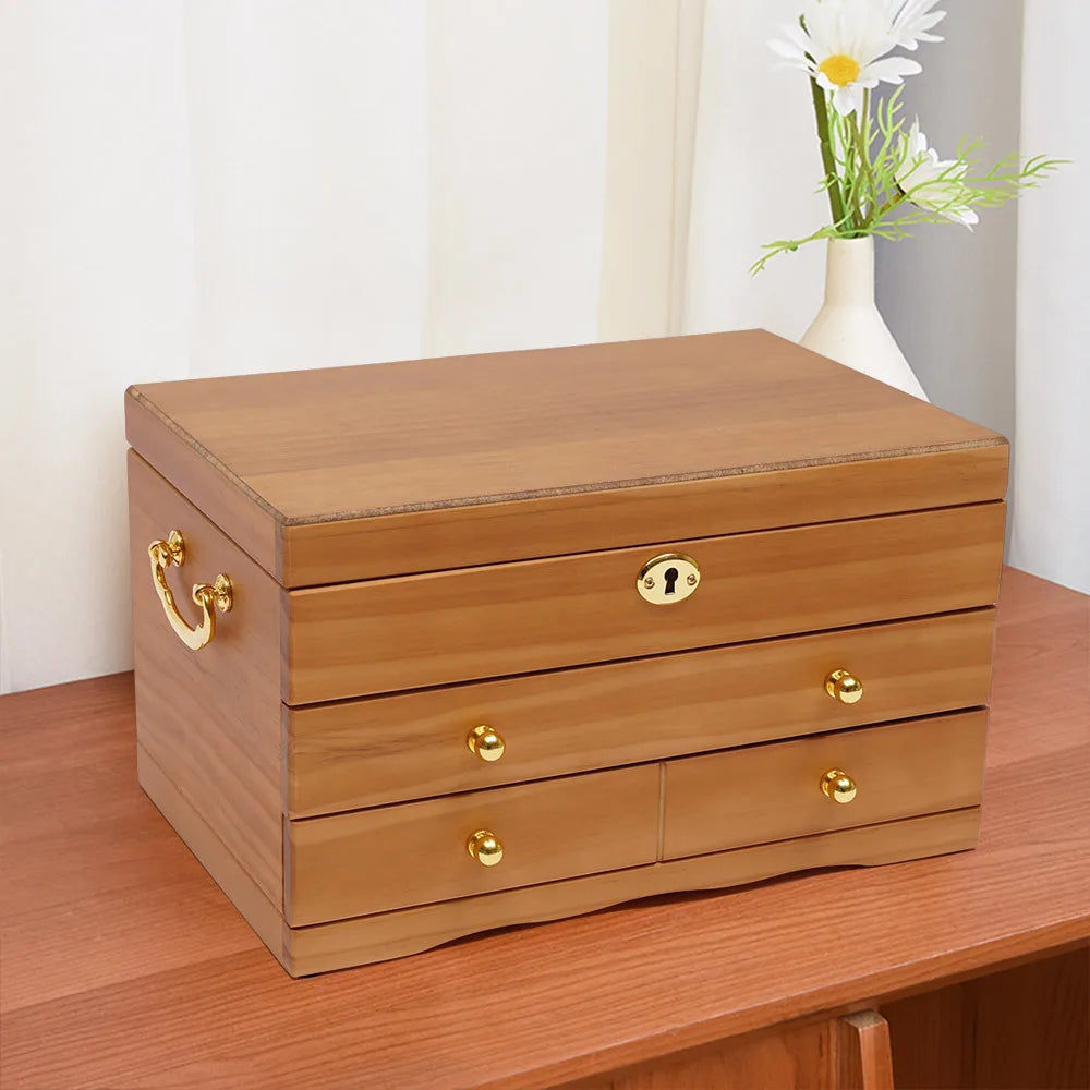 Boîte à bijoux avec rangement raffiné et sécurisé