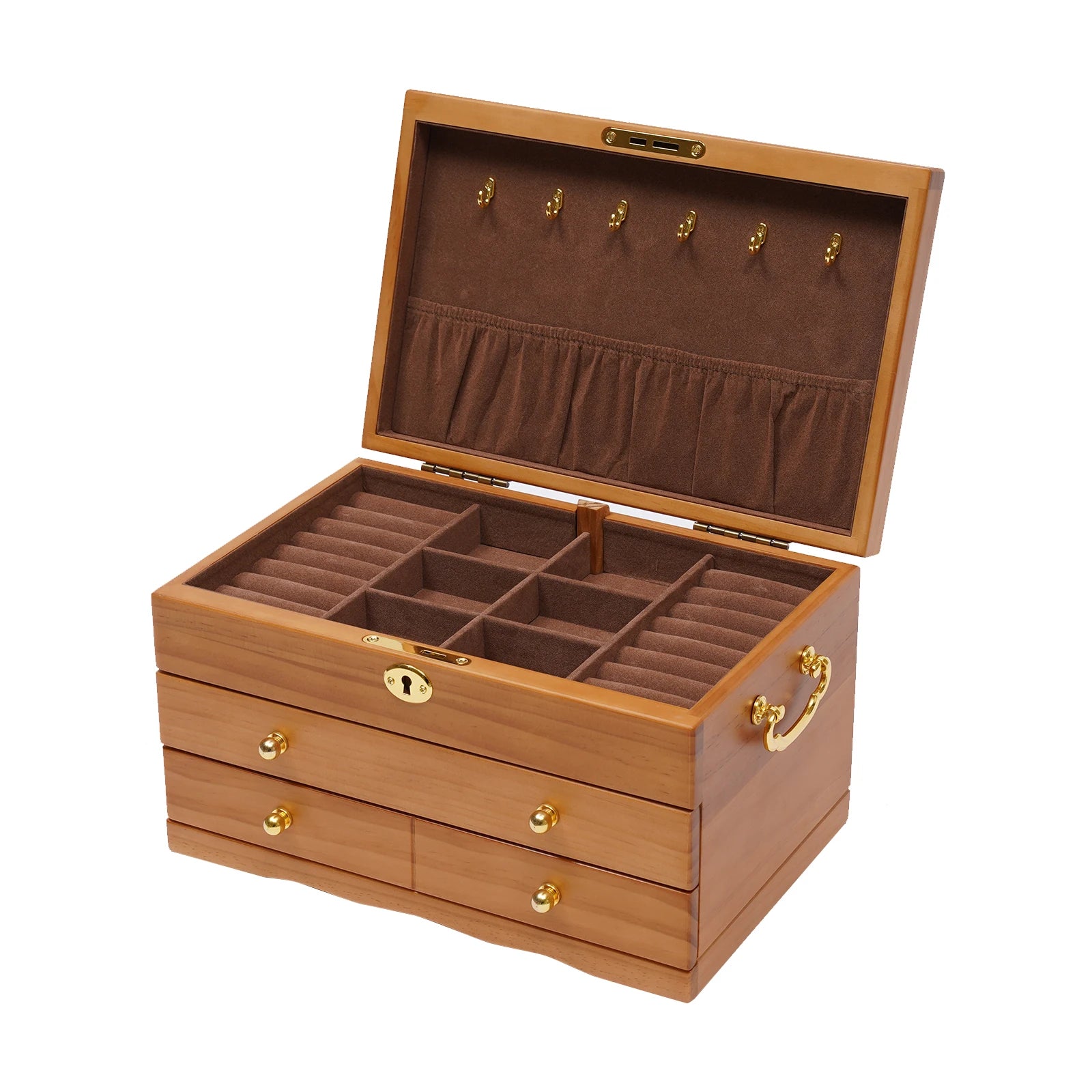 Boîte à bijoux avec rangement raffiné et sécurisé