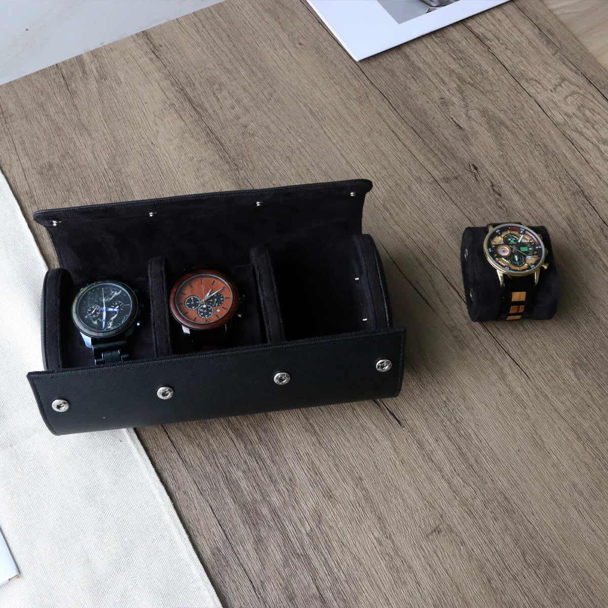 Boîte à montre de voyage compacte et élégante