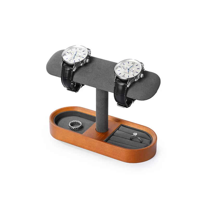 Présentoir à montres et bijoux en bois massif
