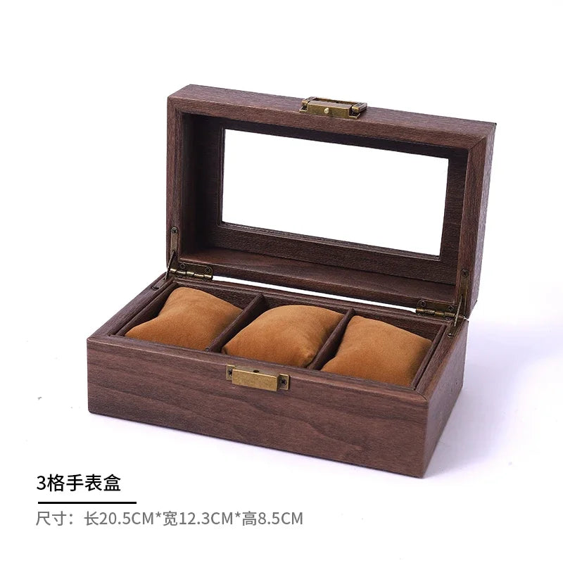 Watch Box Jewelry Holder Organizer Bracelet Display Wrist Watches Showing Case