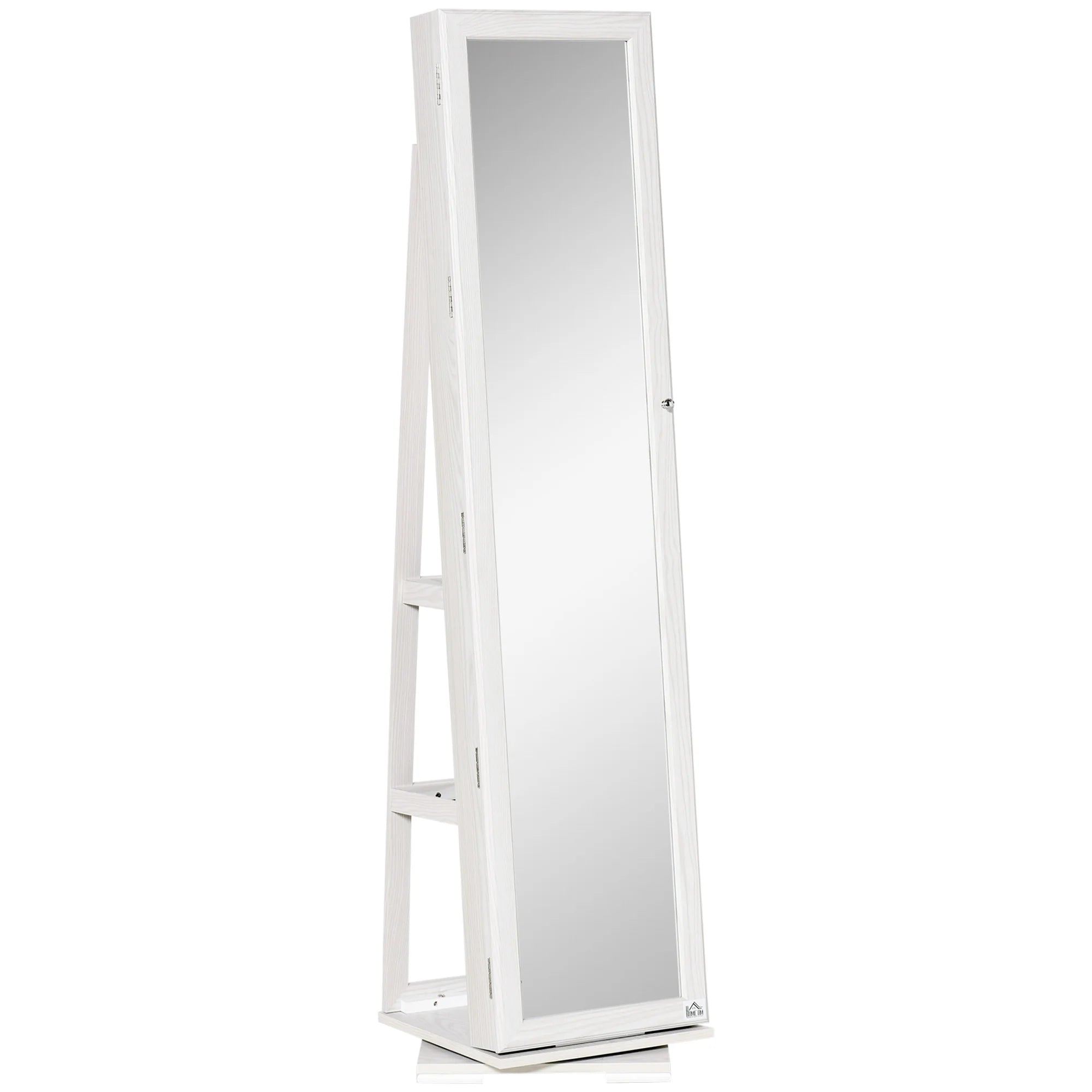 Armoire à bijoux miroir sur pied rotatif 360°