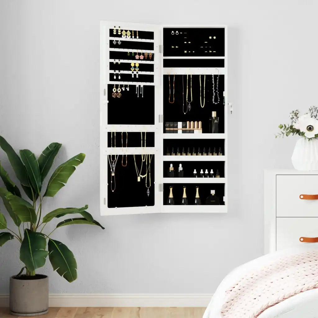 Armoire à bijoux murale blanche