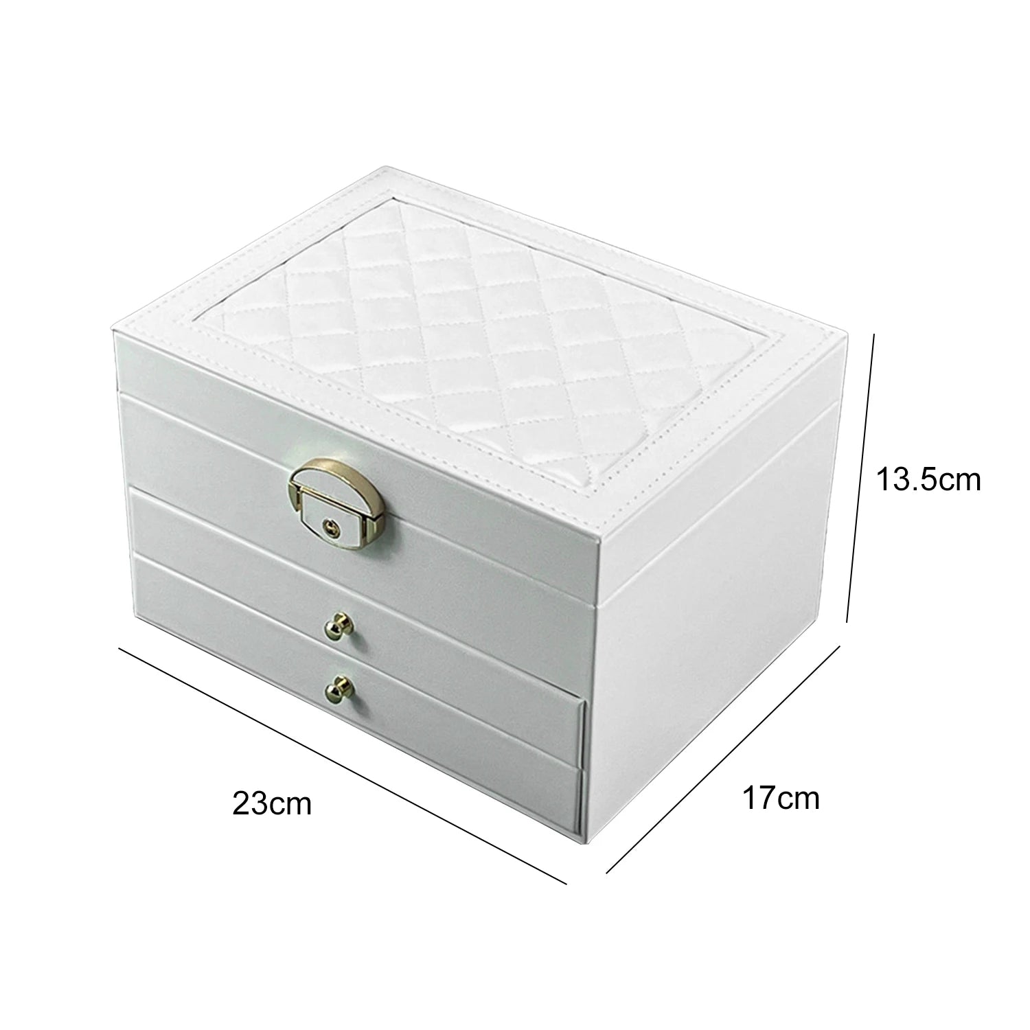 Boîte à bijoux double niveau