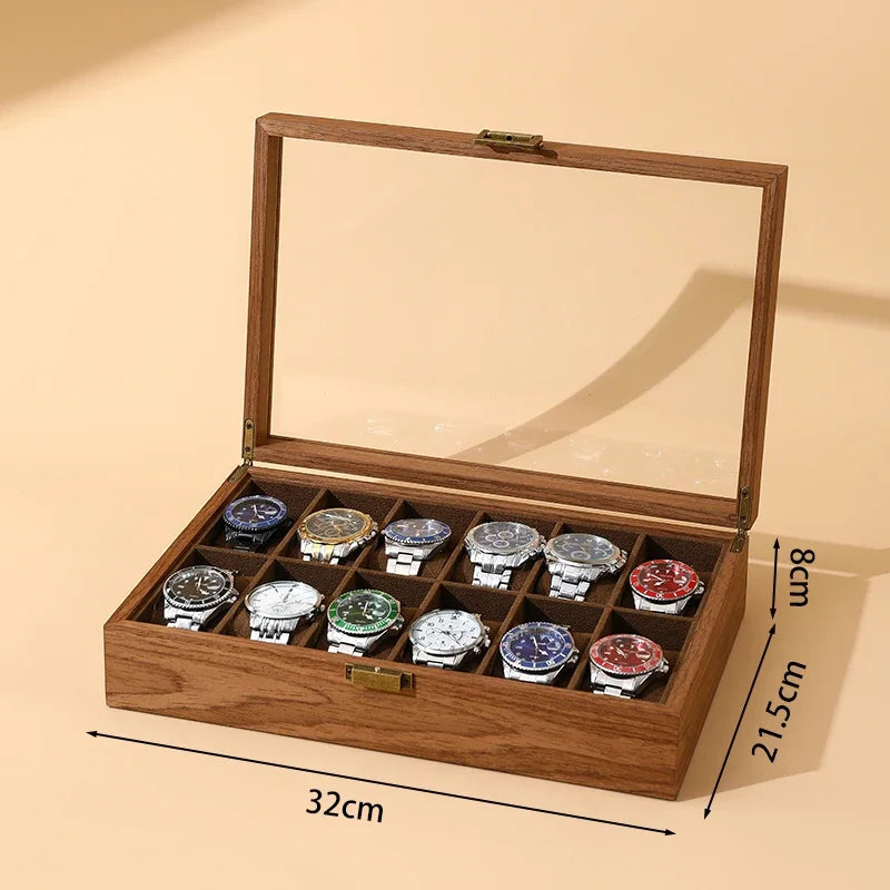 Watch Box Jewelry Holder Organizer Bracelet Display Wrist Watches Showing Case