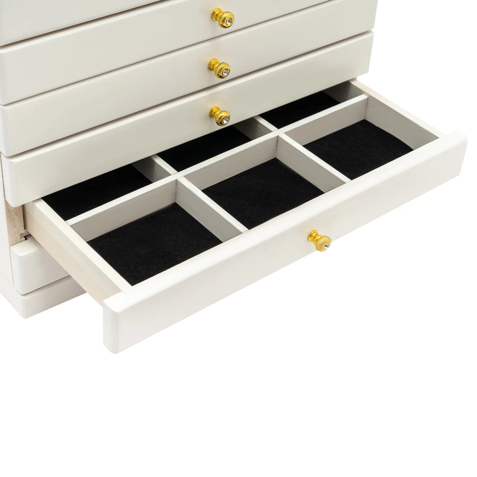 Boîte à bijoux blanche 6 tiroirs