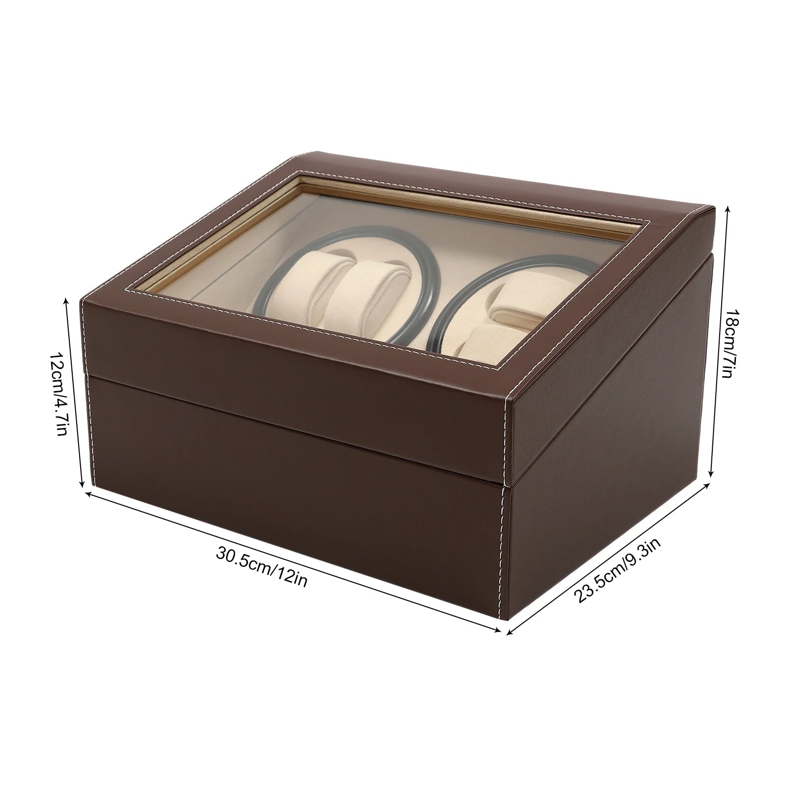 Remontoir rotative en cuir aux finitions élégantes