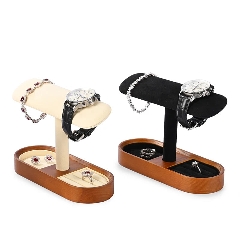 Présentoir à montres et bijoux en bois massif