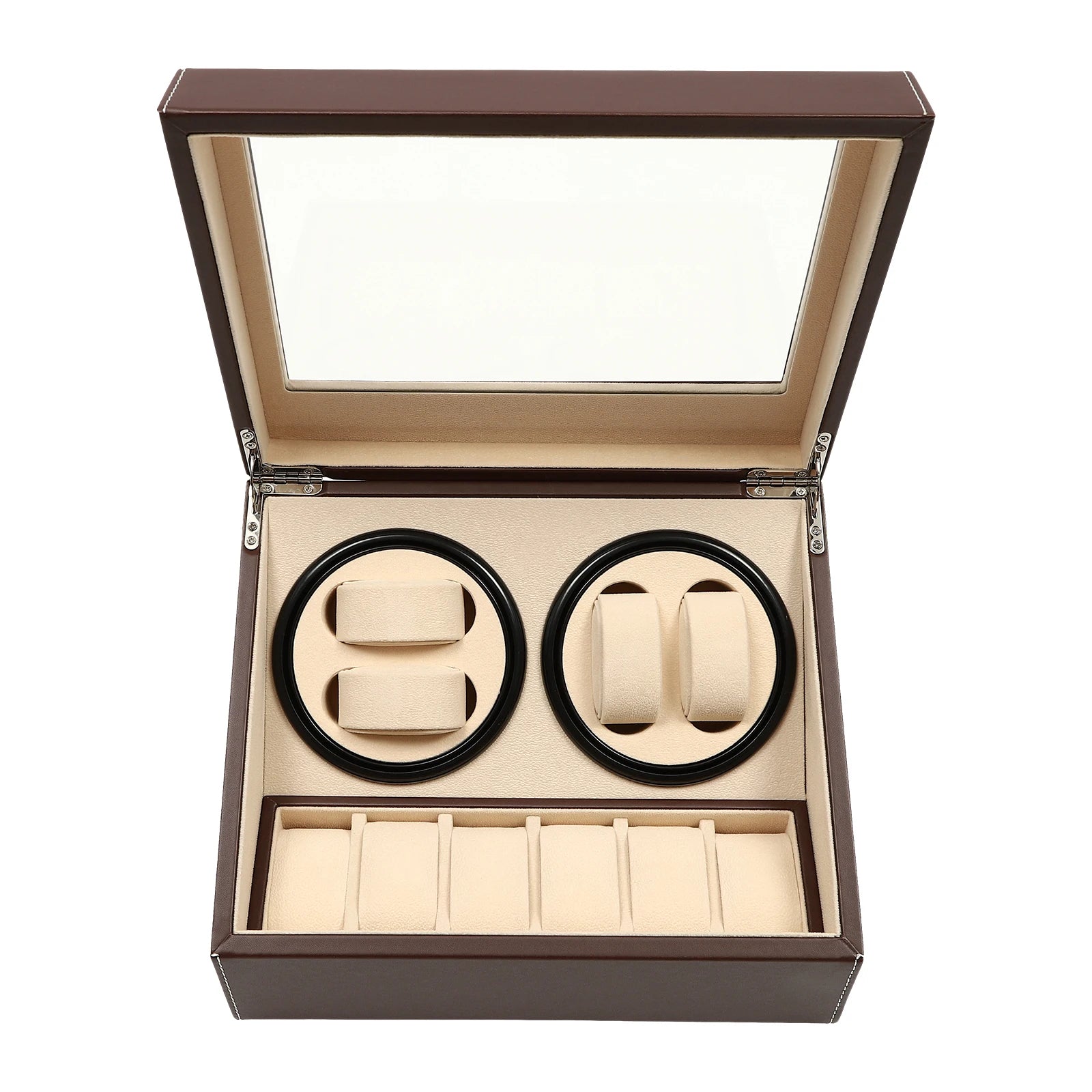 Remontoir rotative en cuir aux finitions élégantes