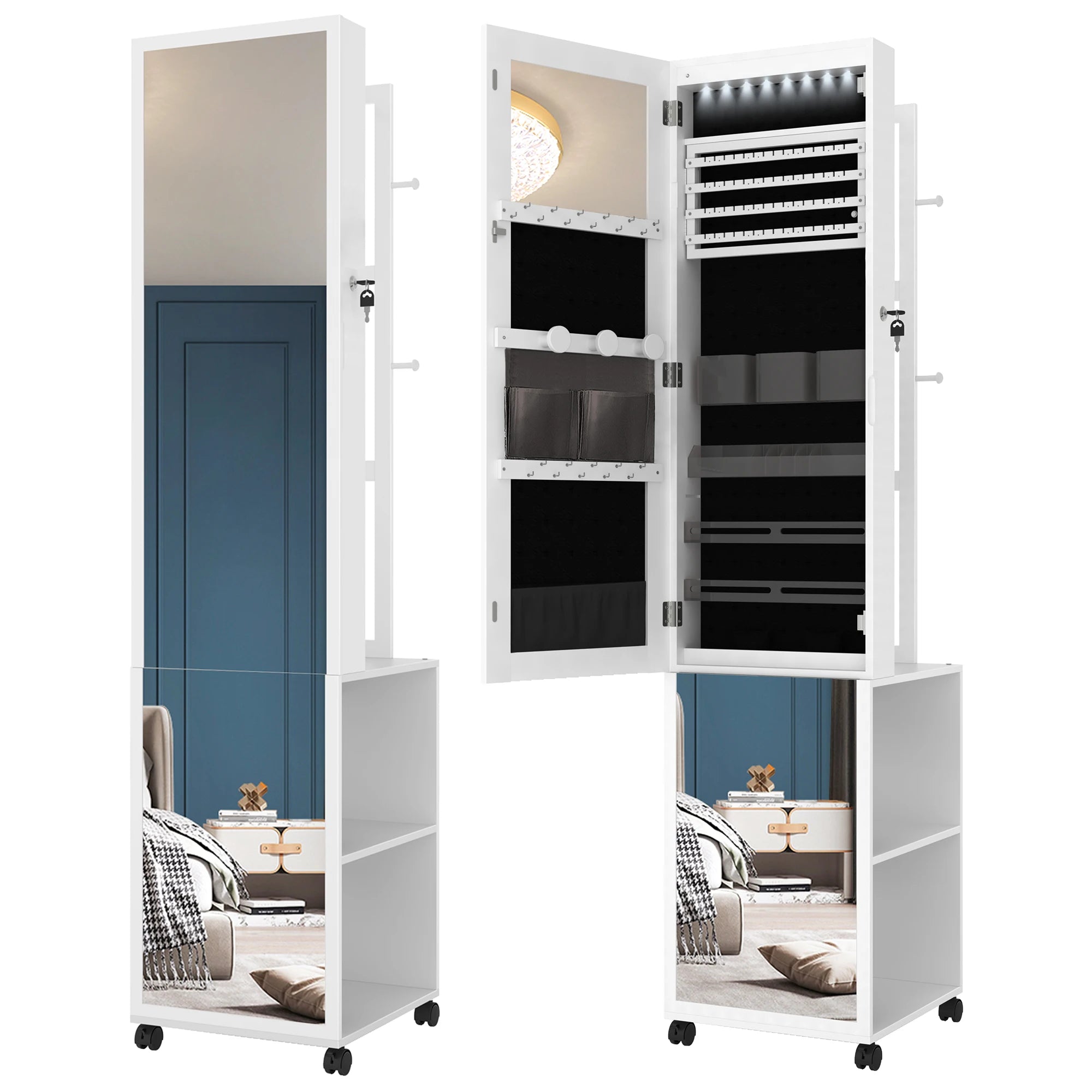 Armoire à bijoux rangement intégré