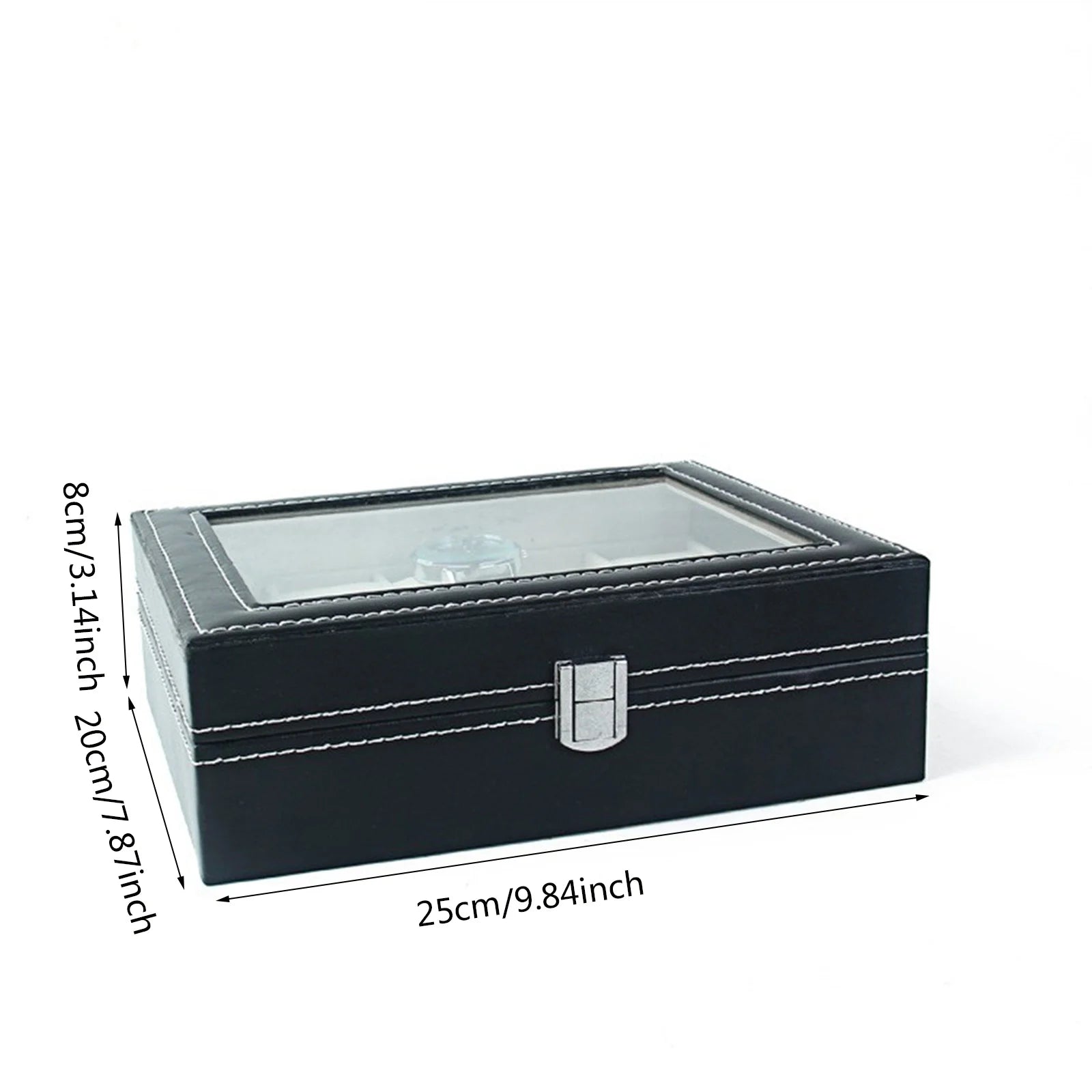 Boîte à montres en cuir noir - 3 à 10 emplacements