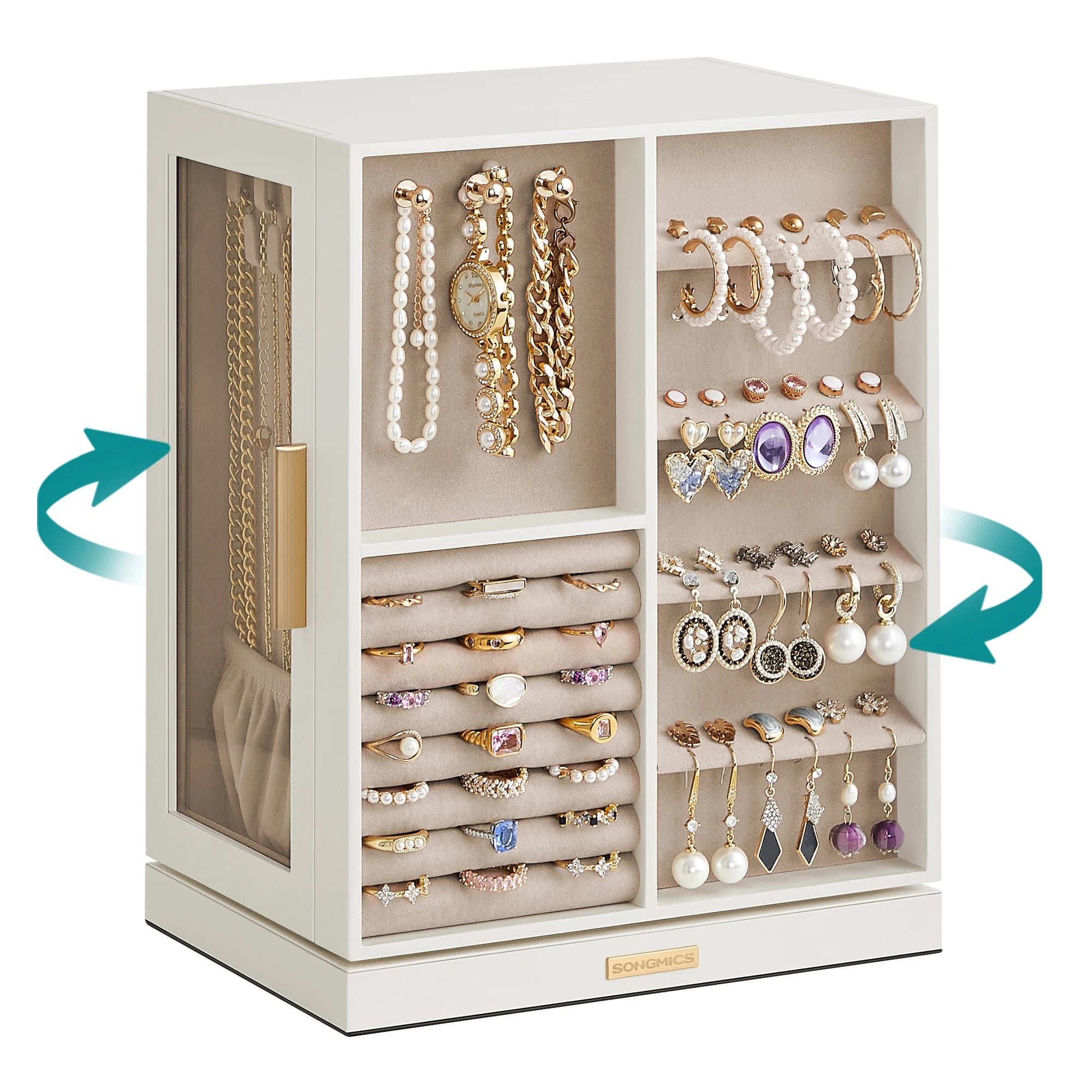 Boîte à bijoux pivotante