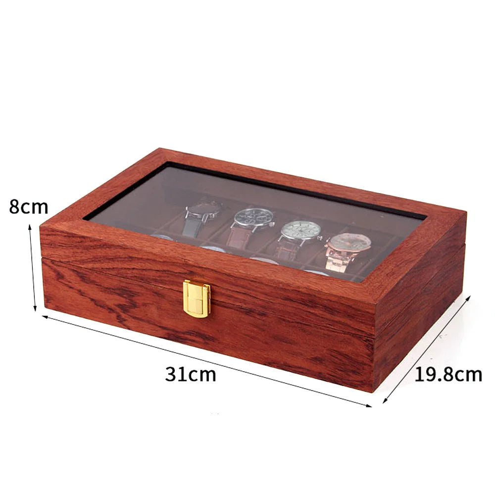 Boîte à montres en bois 12 emplacements