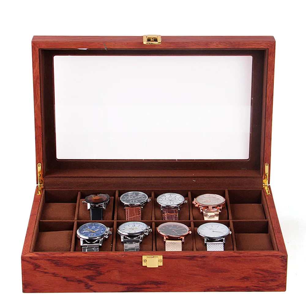 Boîte à montres en bois 12 emplacements