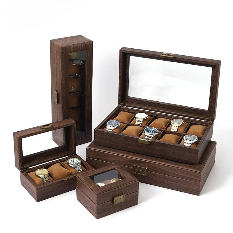 Watch Box Jewelry Holder Organizer Bracelet Display Wrist Watches Showing Case