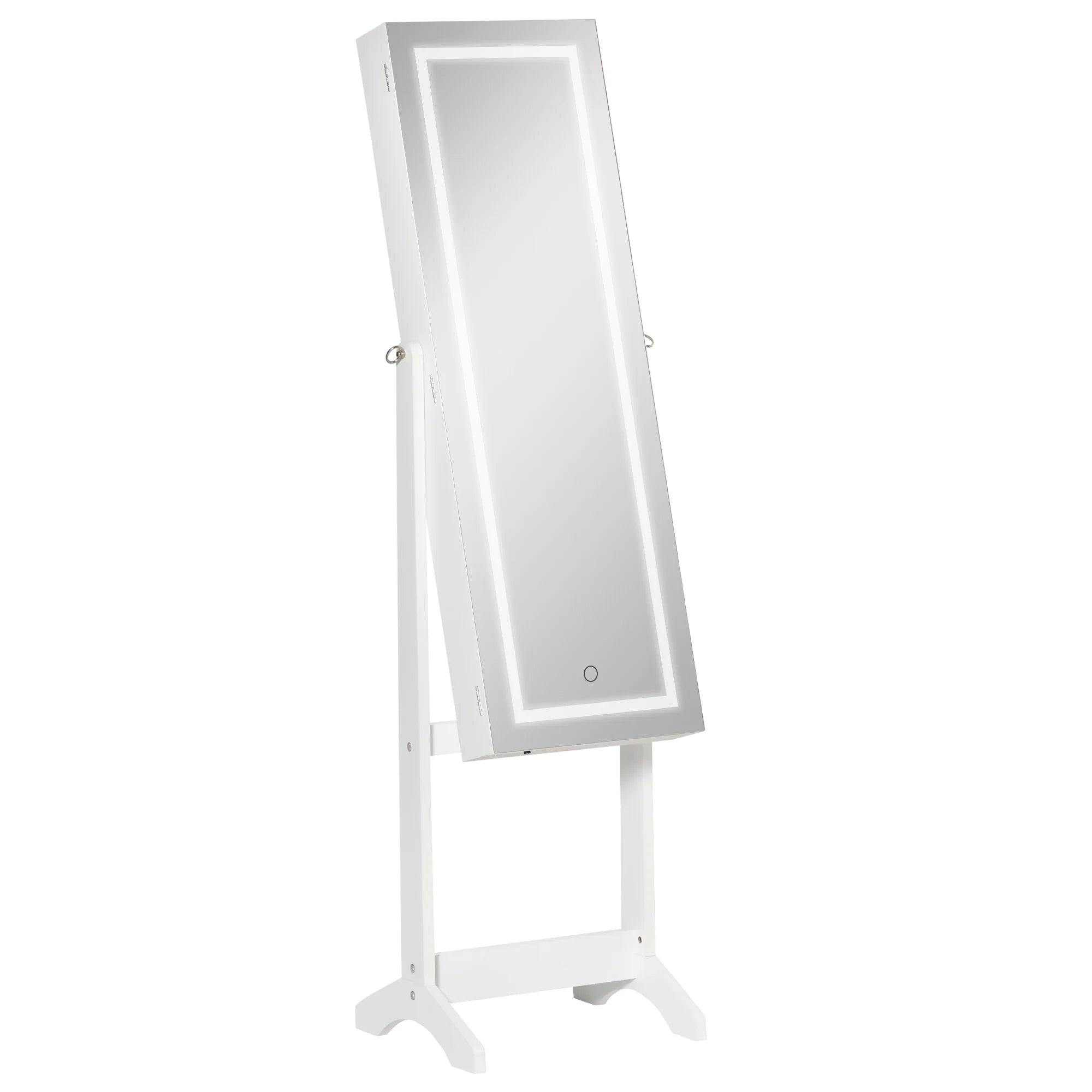 Armoire à bijoux miroir sur pied