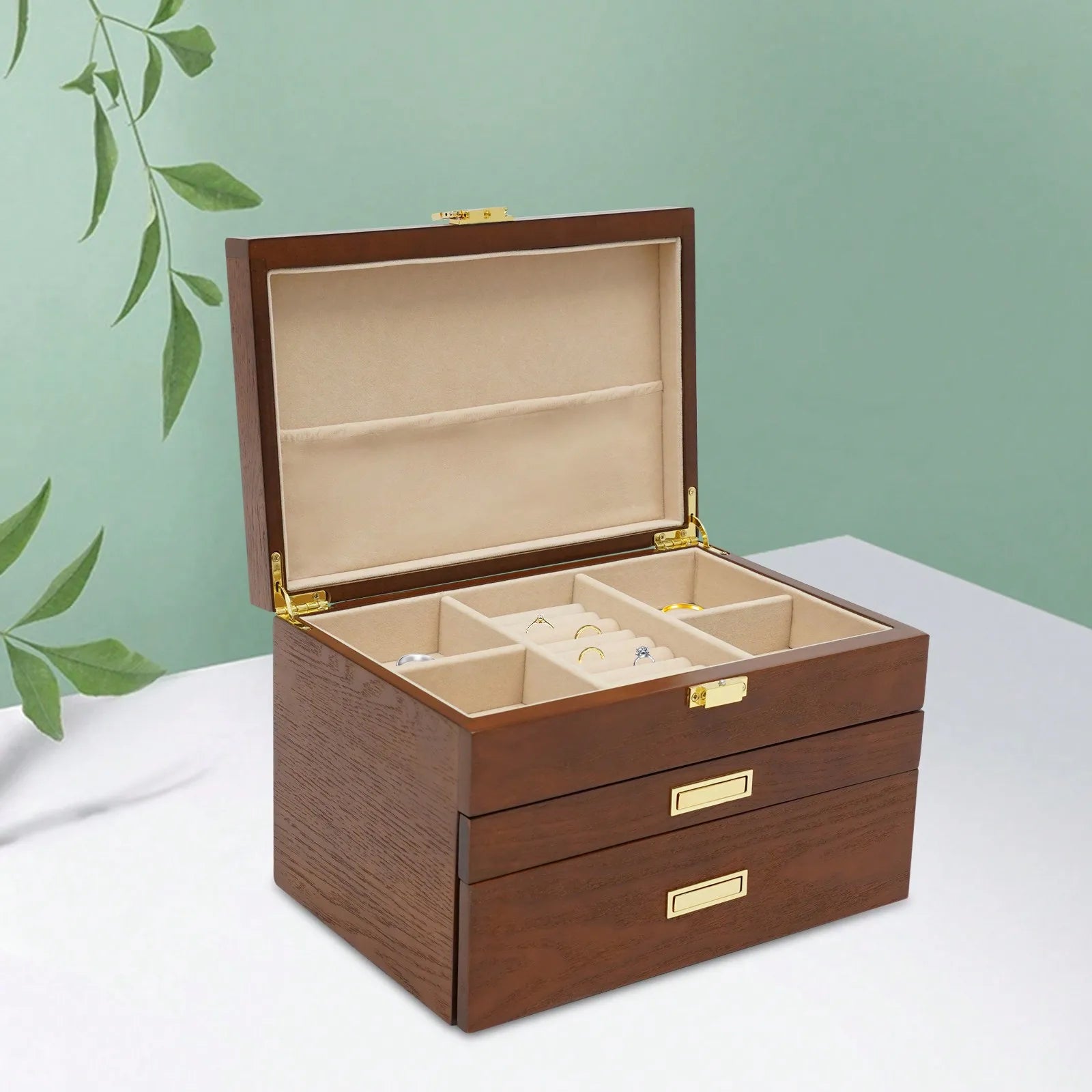 Boîte à bijoux 3 niveaux style japonais – Design raffiné et capacité généreuse