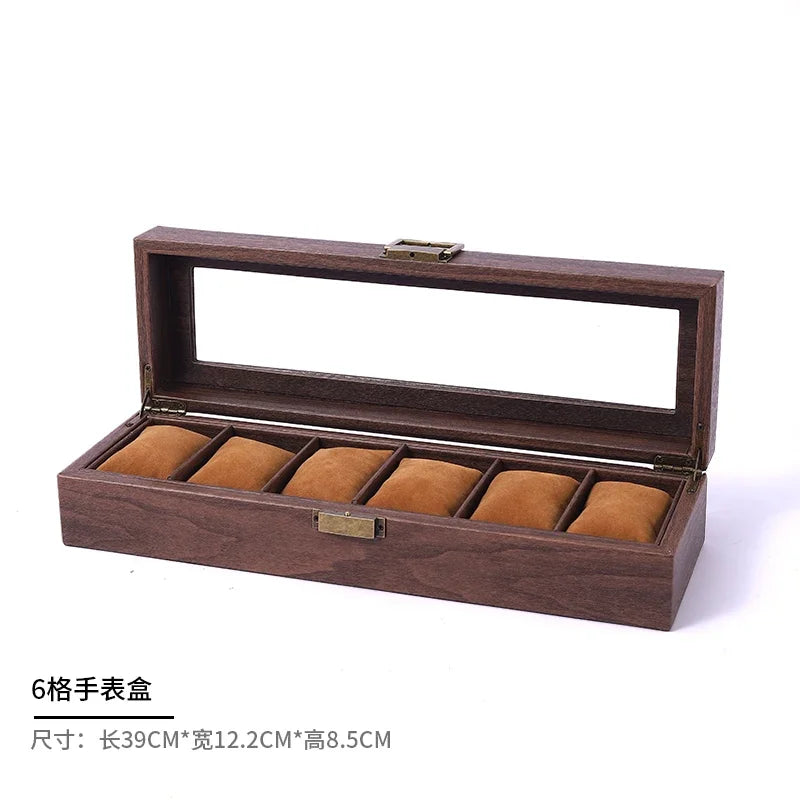 Watch Box Jewelry Holder Organizer Bracelet Display Wrist Watches Showing Case