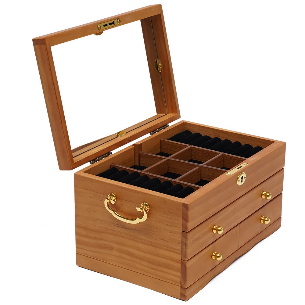 Boîte à bijoux avec rangement raffiné et sécurisé