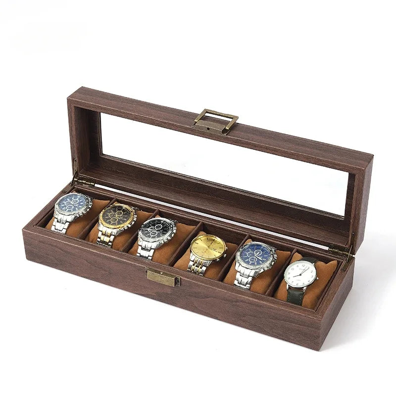 Watch Box Jewelry Holder Organizer Bracelet Display Wrist Watches Showing Case