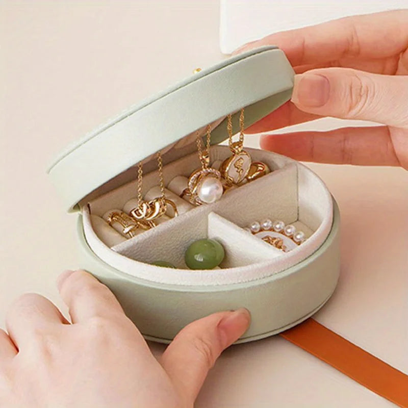 Boîte à bijoux ronde format pochette