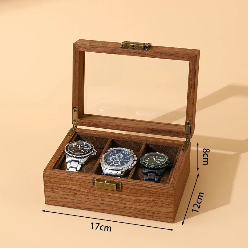 Watch Box Jewelry Holder Organizer Bracelet Display Wrist Watches Showing Case