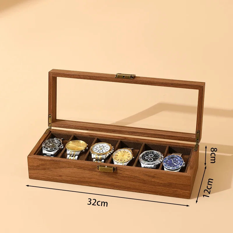 Watch Box Jewelry Holder Organizer Bracelet Display Wrist Watches Showing Case