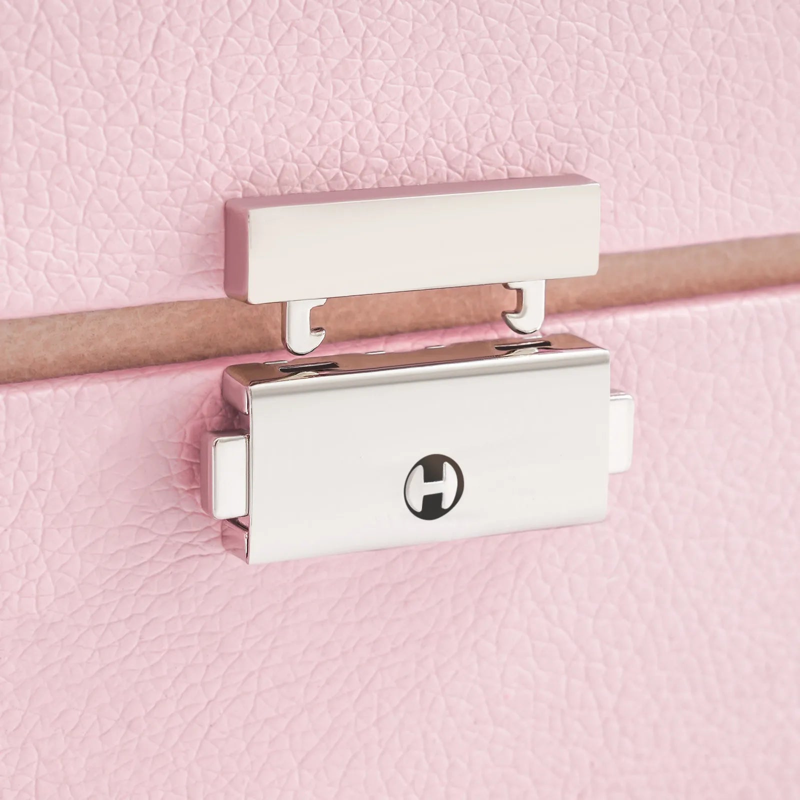 Boîte à bijoux rose compartiments modulables