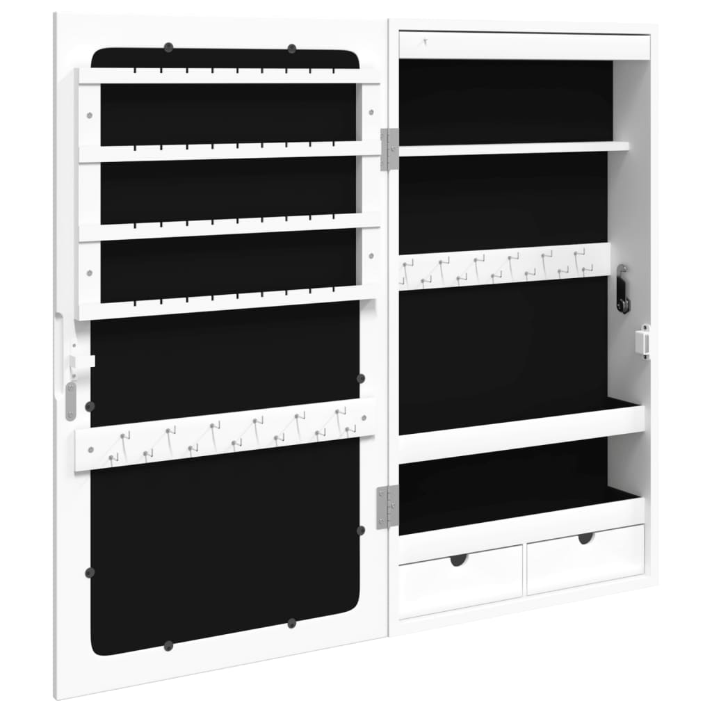 Armoire à bijoux murale avec miroir