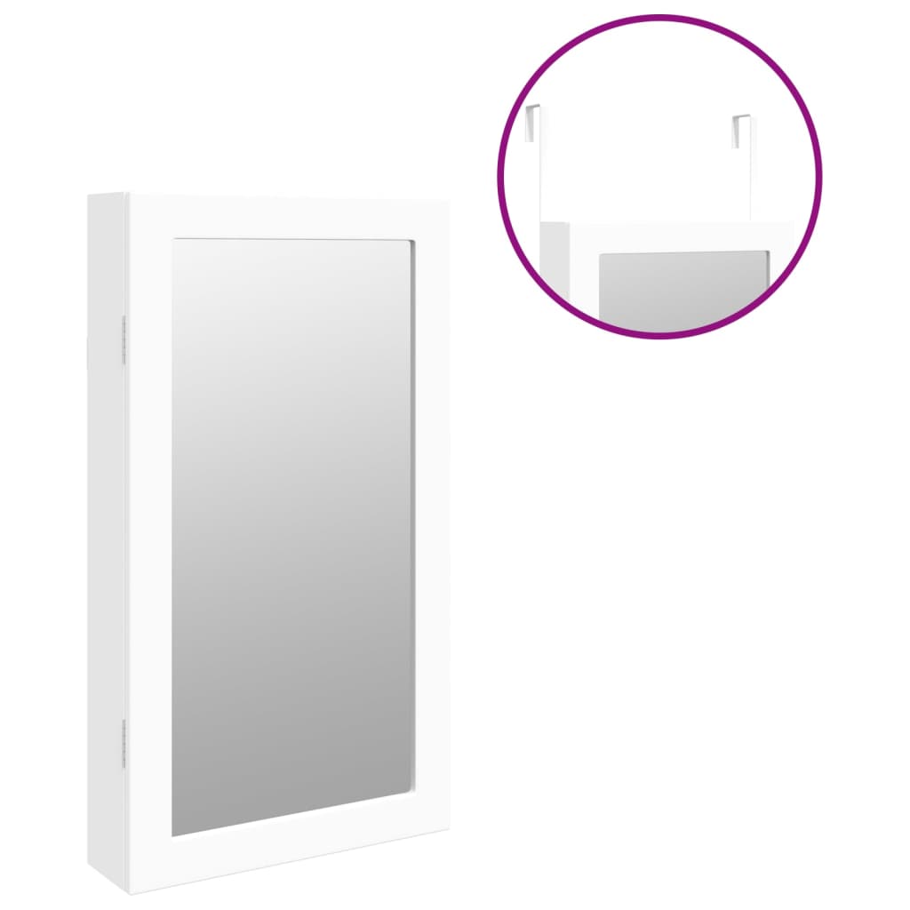 Armoire à bijoux murale avec miroir