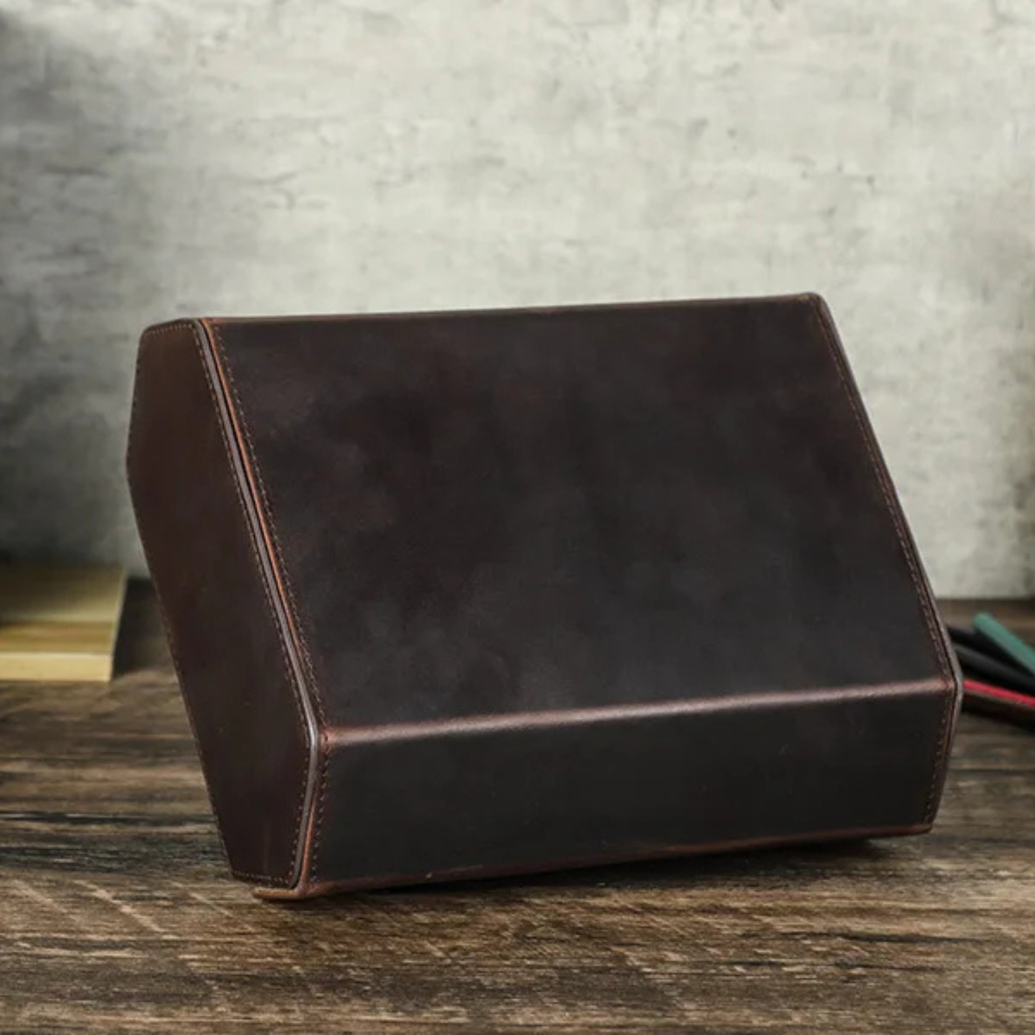 Étui pour 6 montres en cuir hexagonal