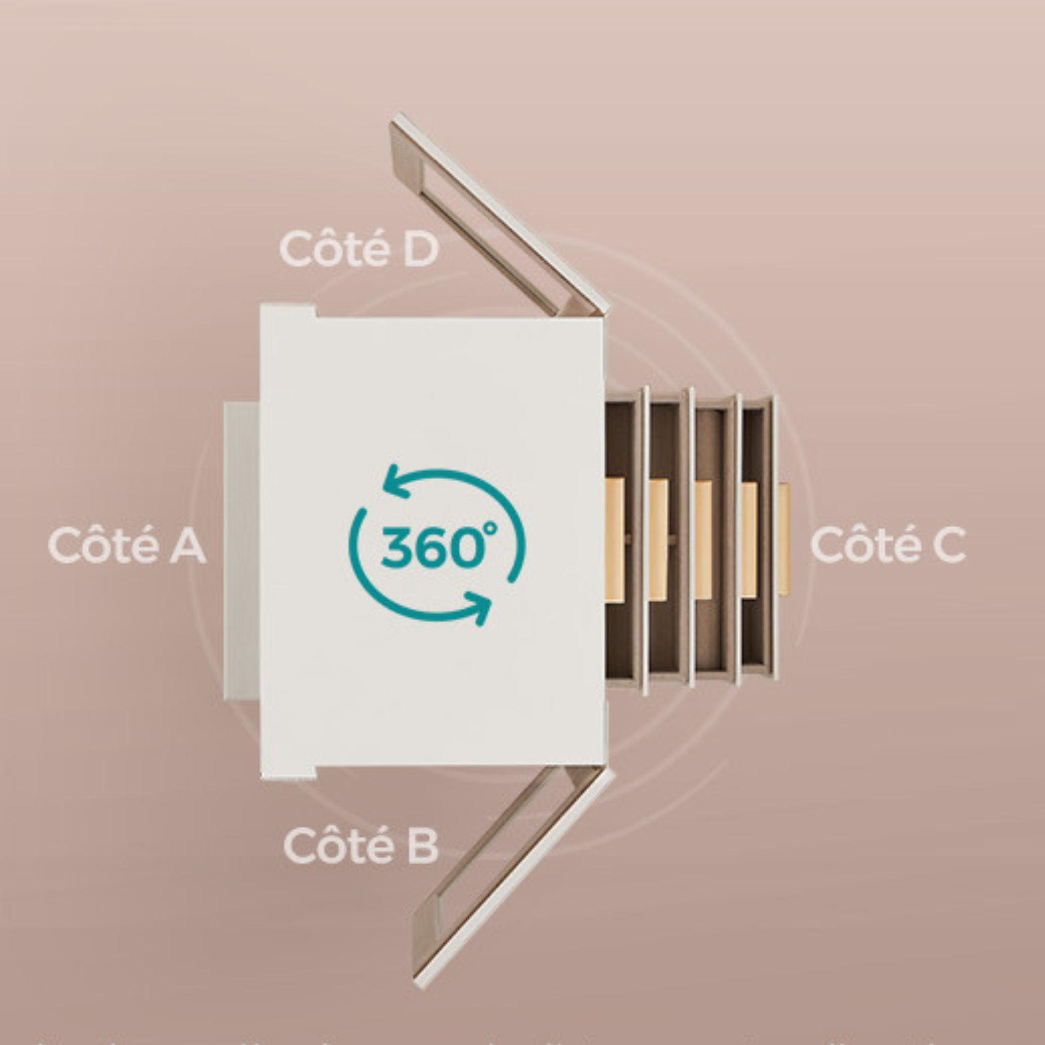 Boîte à bijoux pivotante