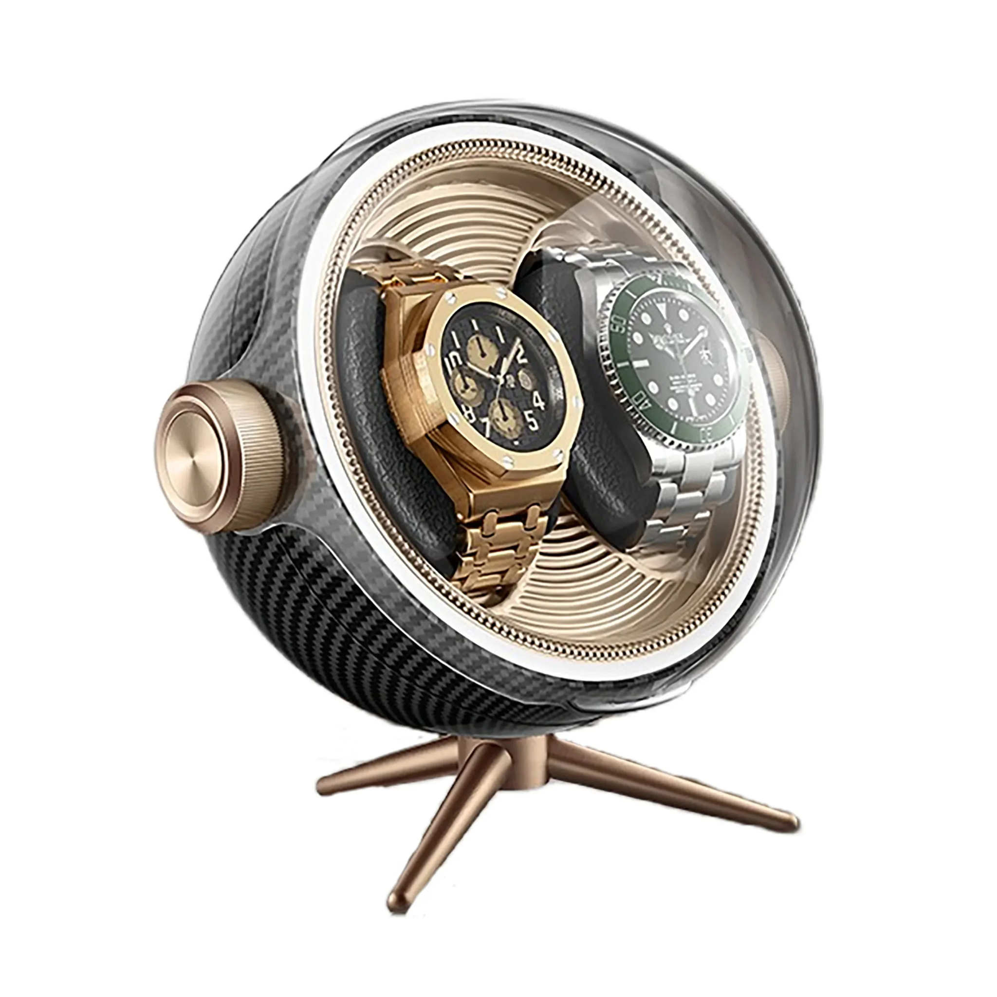 Remontoir moderne sphérique 2 montres