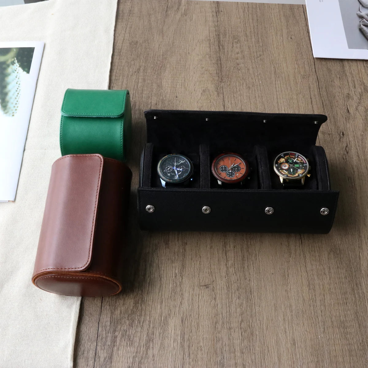 Boîte à montre de voyage compacte et élégante